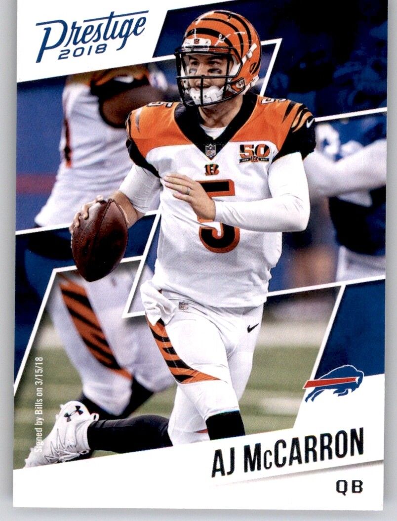 804x1054 Prestige AJ McCarron NFL PWE Base Card Bengals