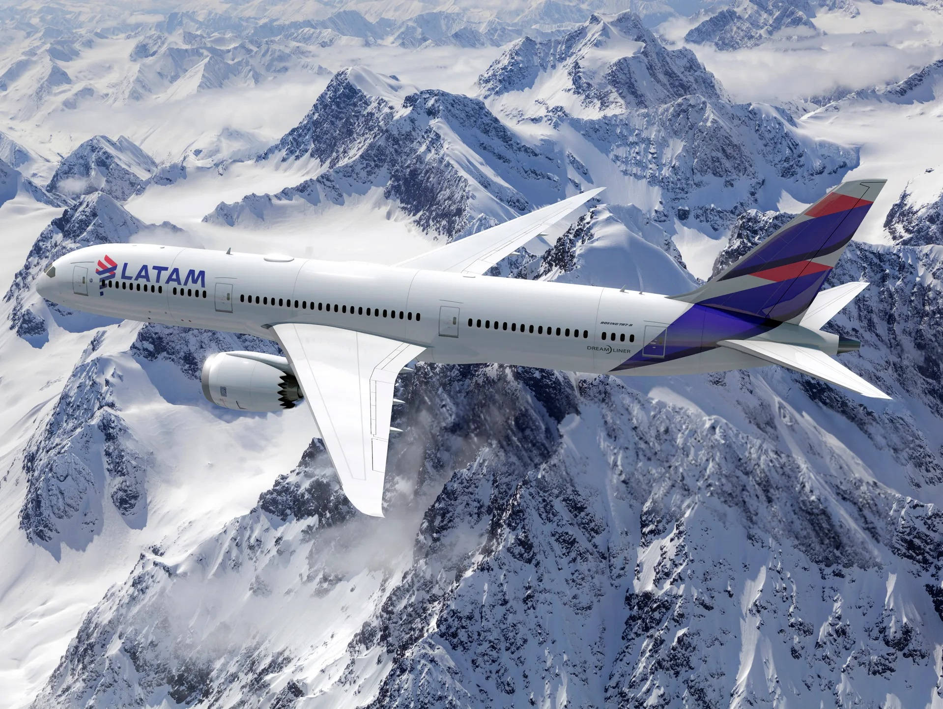 1919x1443 Download Latam Airlines Mountain Flight Wallpaper