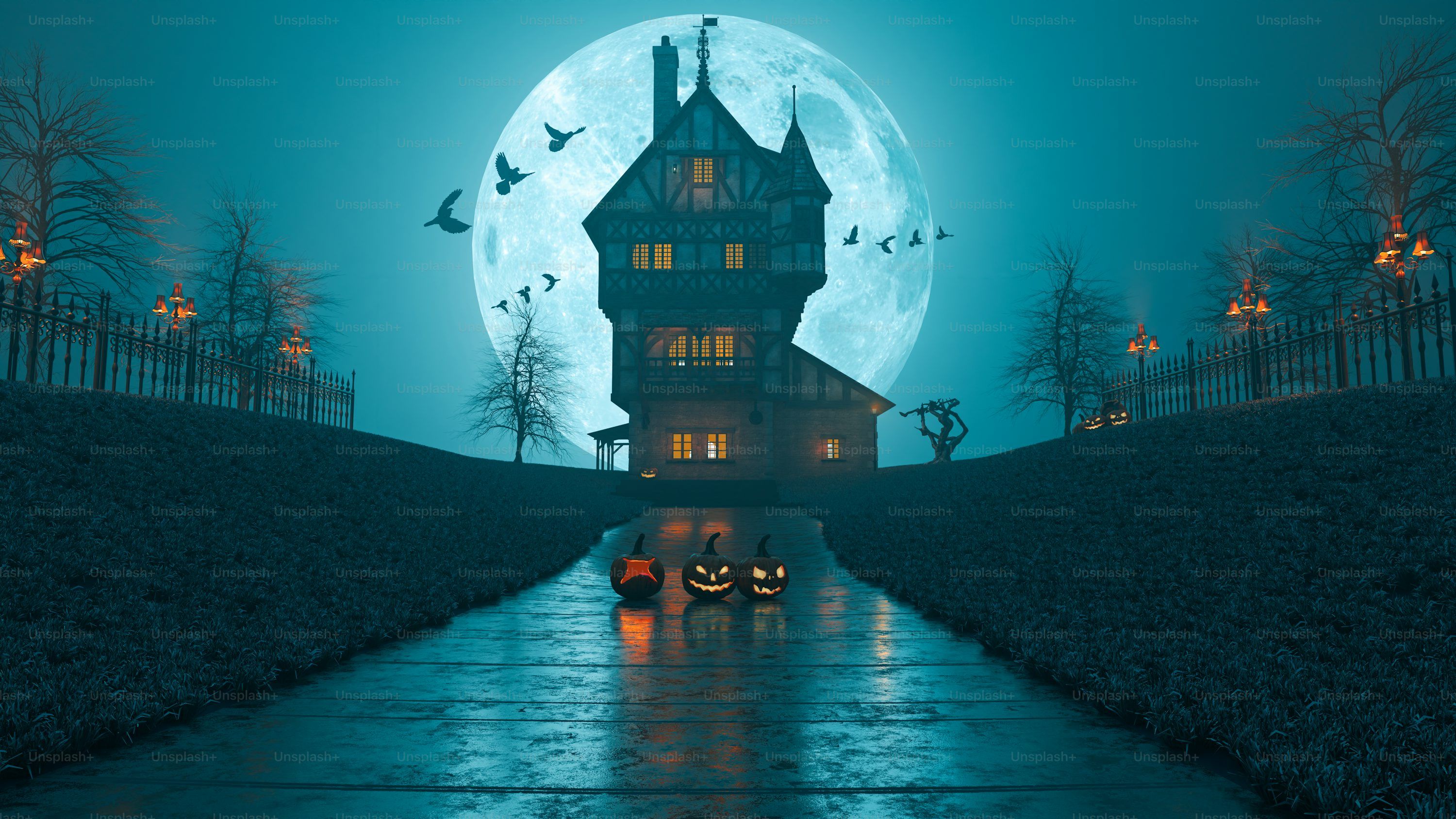3000x1688 Haunted House Picture. Download Free Image