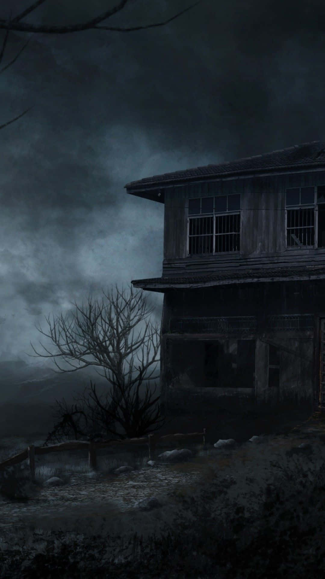 1080x1920 Download Horror iPhone Haunted House Wallpaper