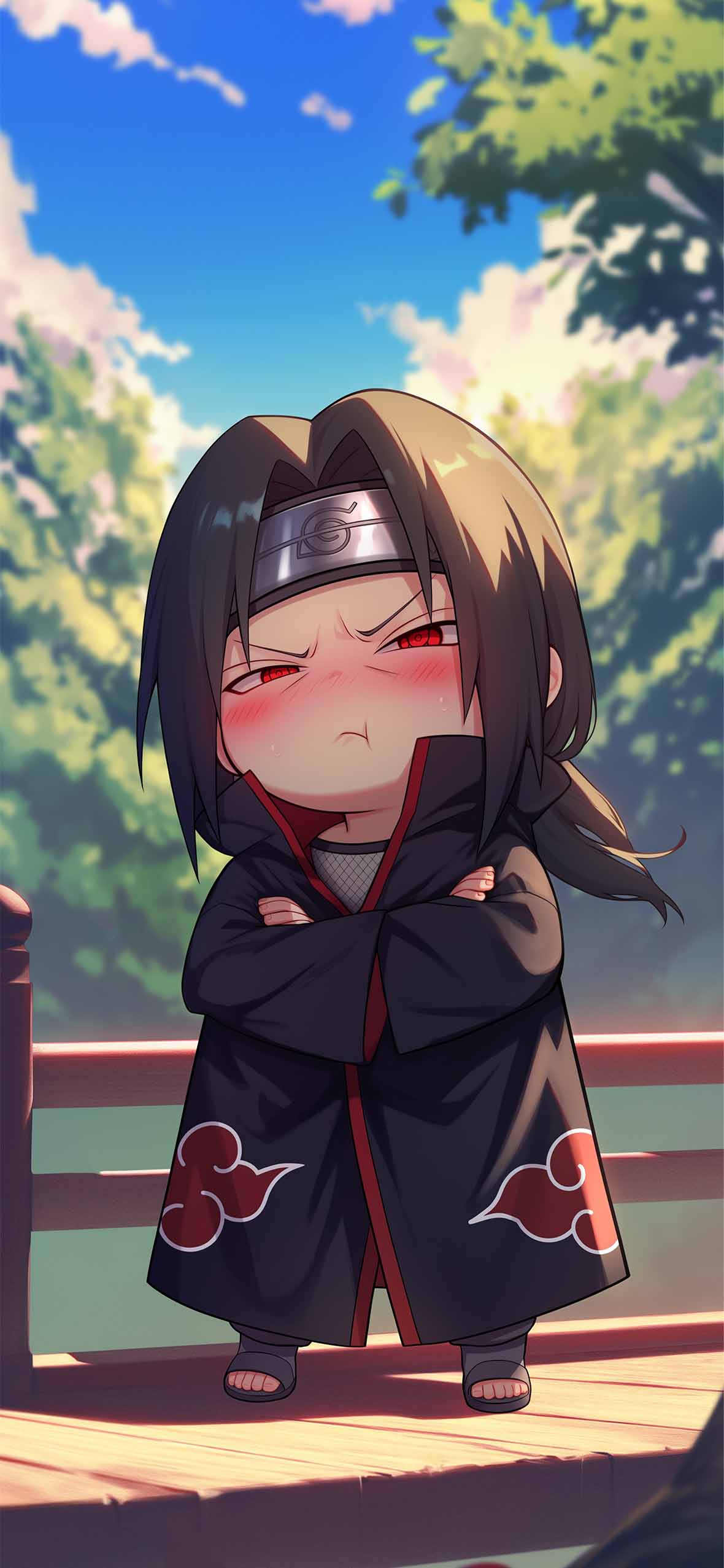 1180x2554 Chibi Itachi Naruto Art Wallpaper Naruto Wallpaper iPhone