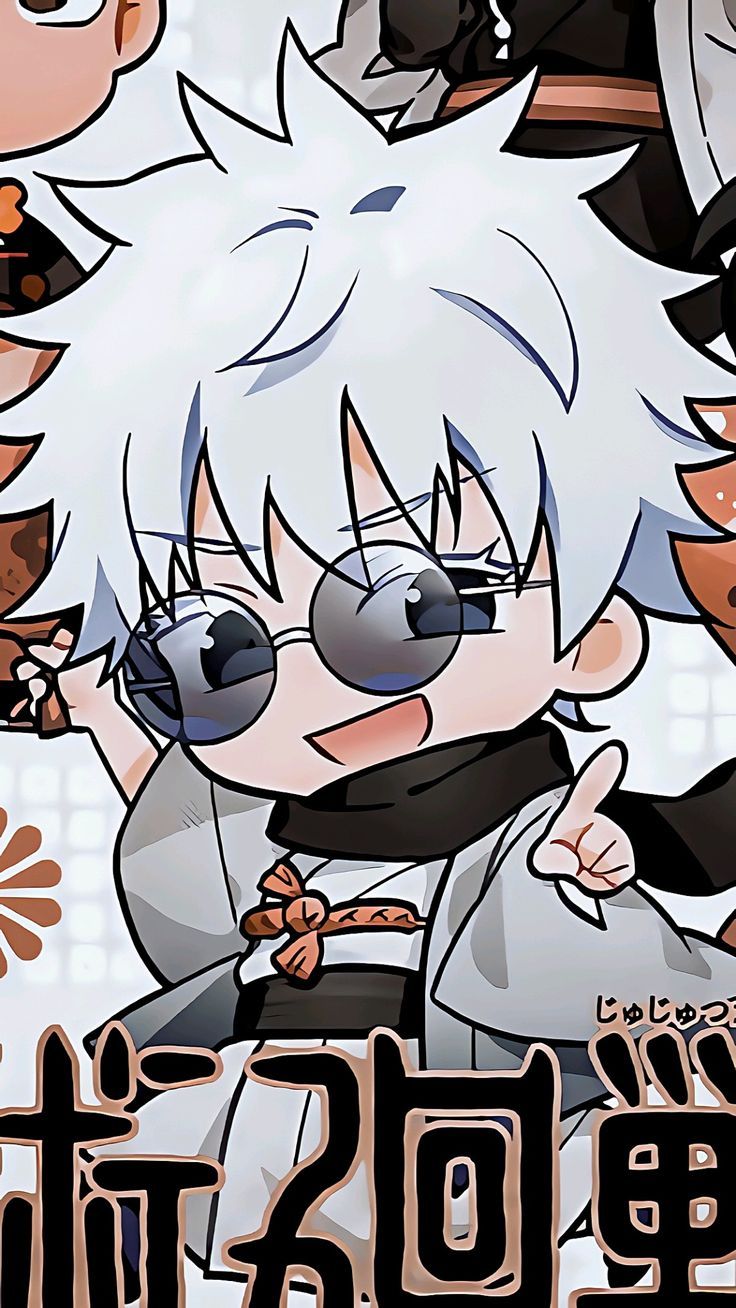 736x1308 Gojo Official Chibi Wallpaper