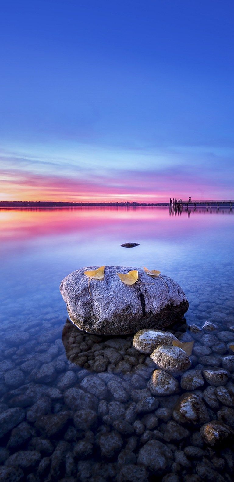 768x1579 Wallpaper For Googles Android Rocky Beach At Sunset Rocks
