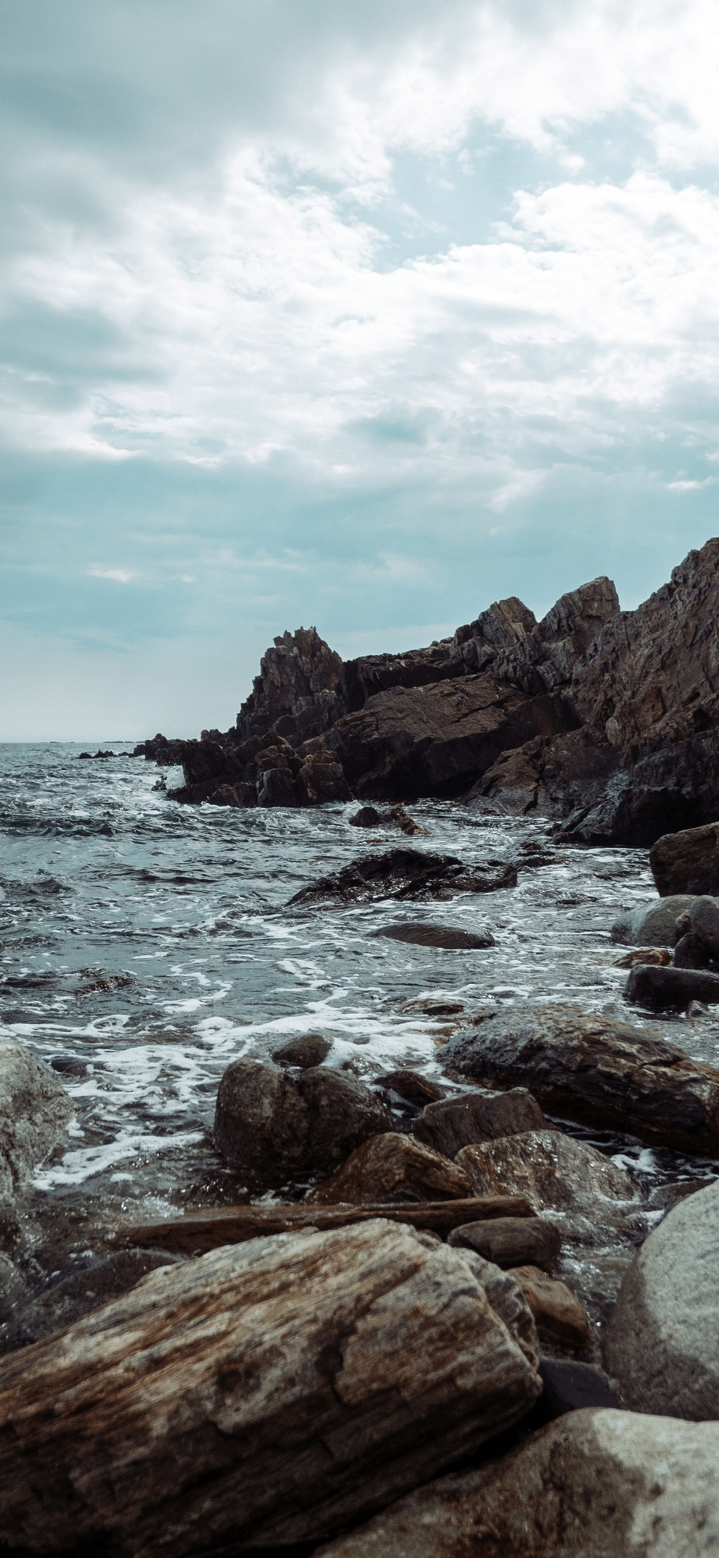 1440x3120 Wallpaper Sea, Coast, Water, Nature, Rock, Background Free Image