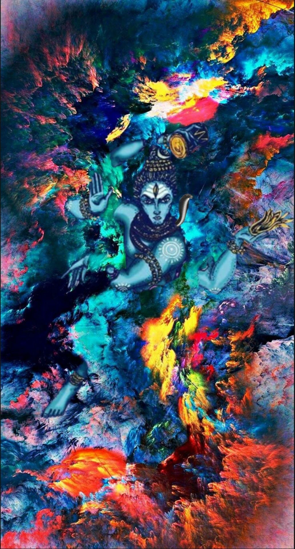 1033x1920 Lord Shiva Painting Wallpaper