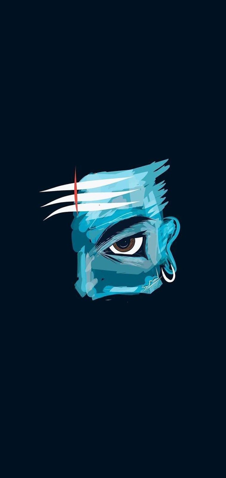 758x1600 Lord Shiva digital art mobile wallpaper Mobile Walls