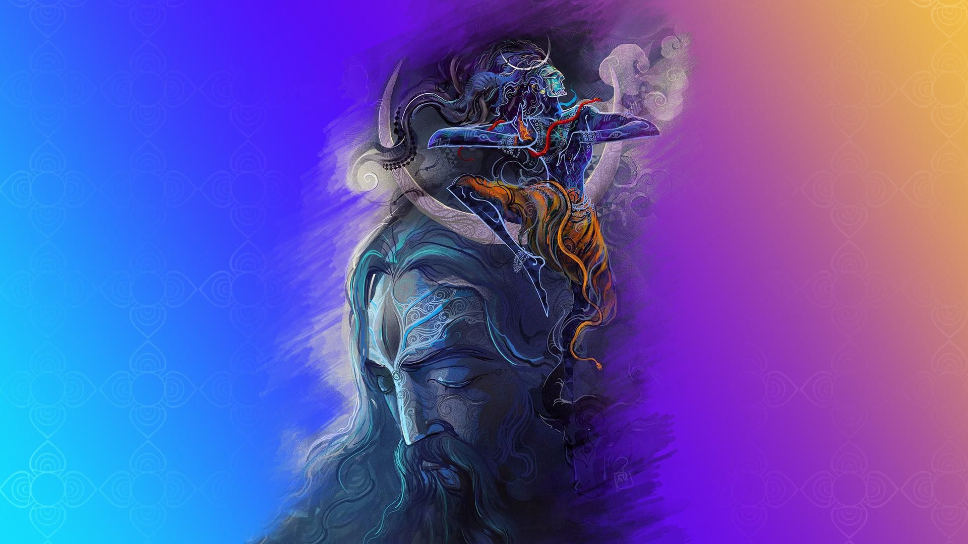1920x1080 Lord Shiva Art HD Mahadev Wallpaper