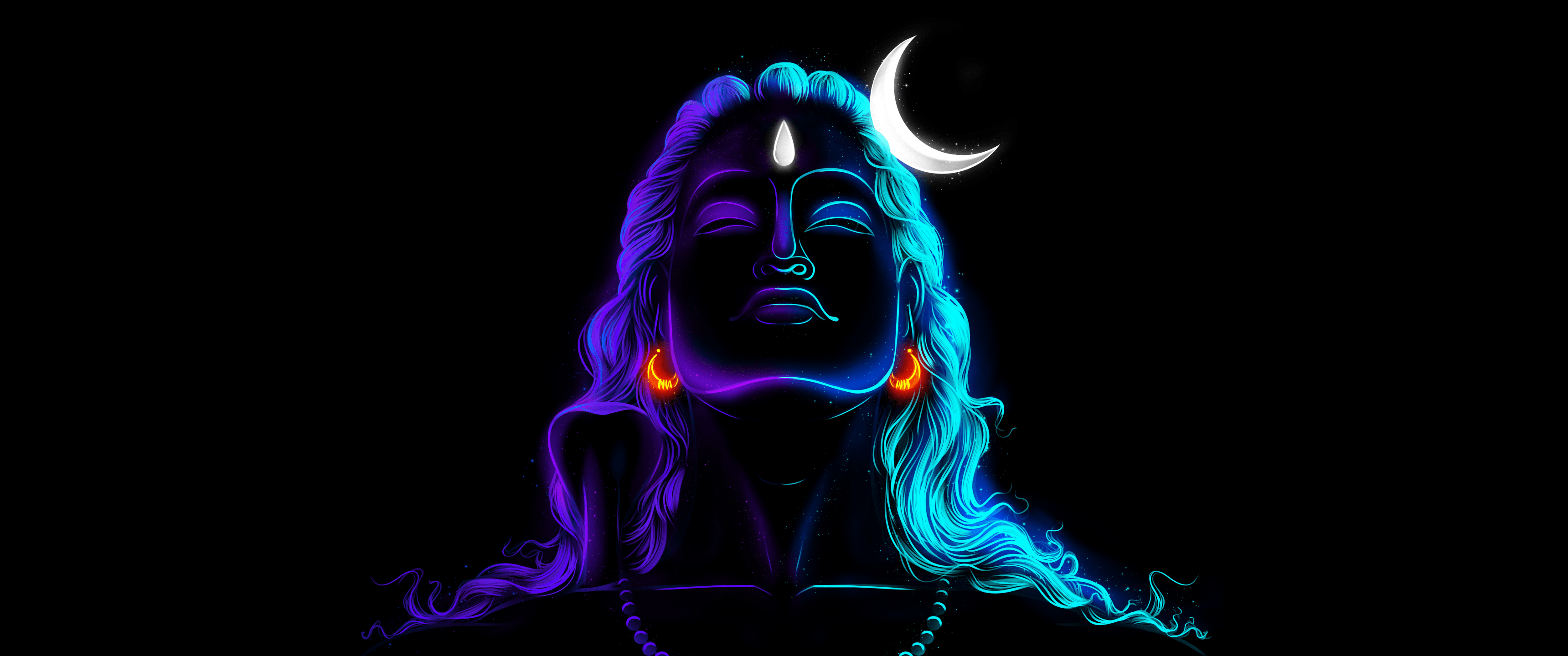 3440x1440 Adiyogi Wallpaper 4K, Lord Shiva, Parameshwara, Mahadev
