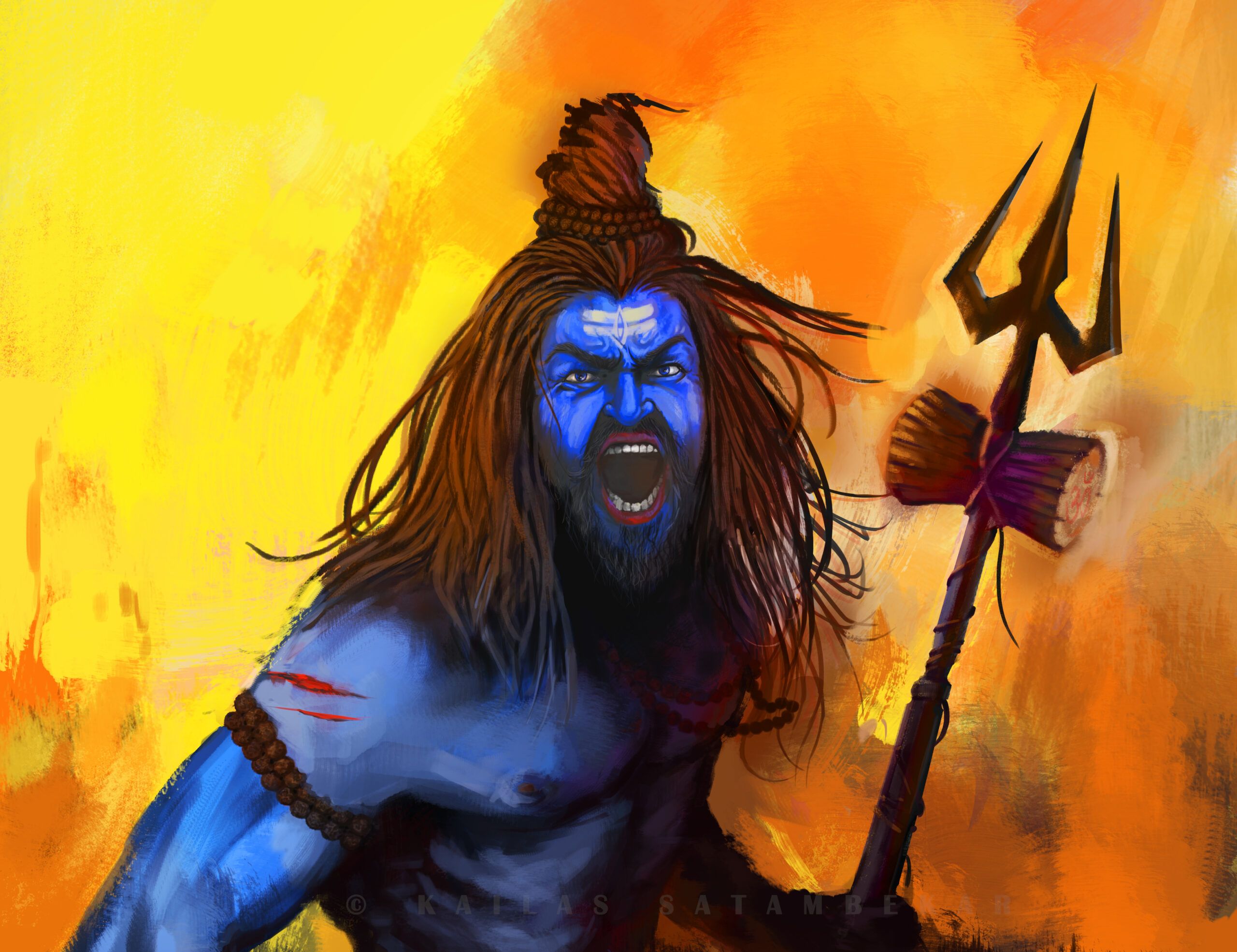 2560x1970 Lord Shiva Mahadeva Artwork Print By Kailas Satambekar Satambekar Artworks