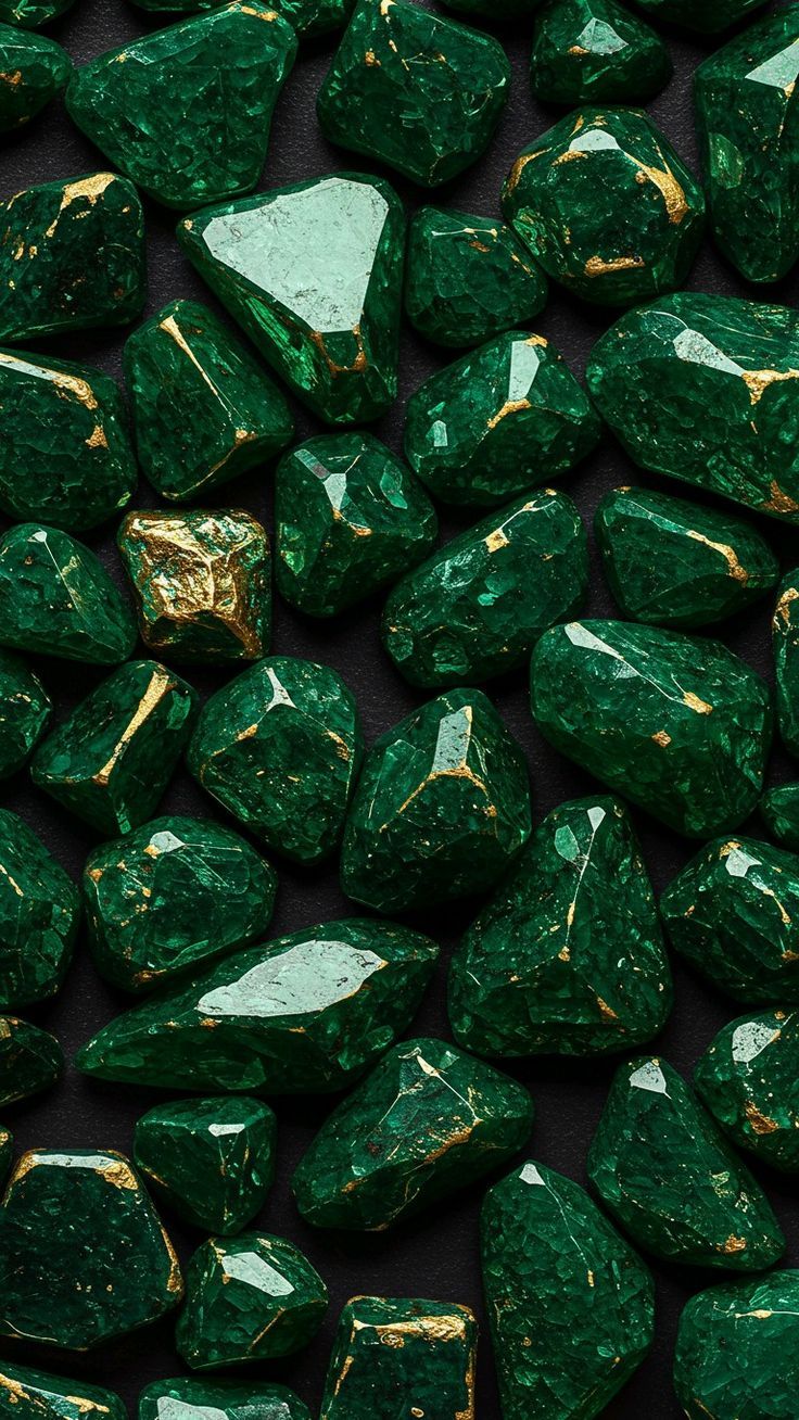 736x1308 Emerald Stones Wallpaper HD
