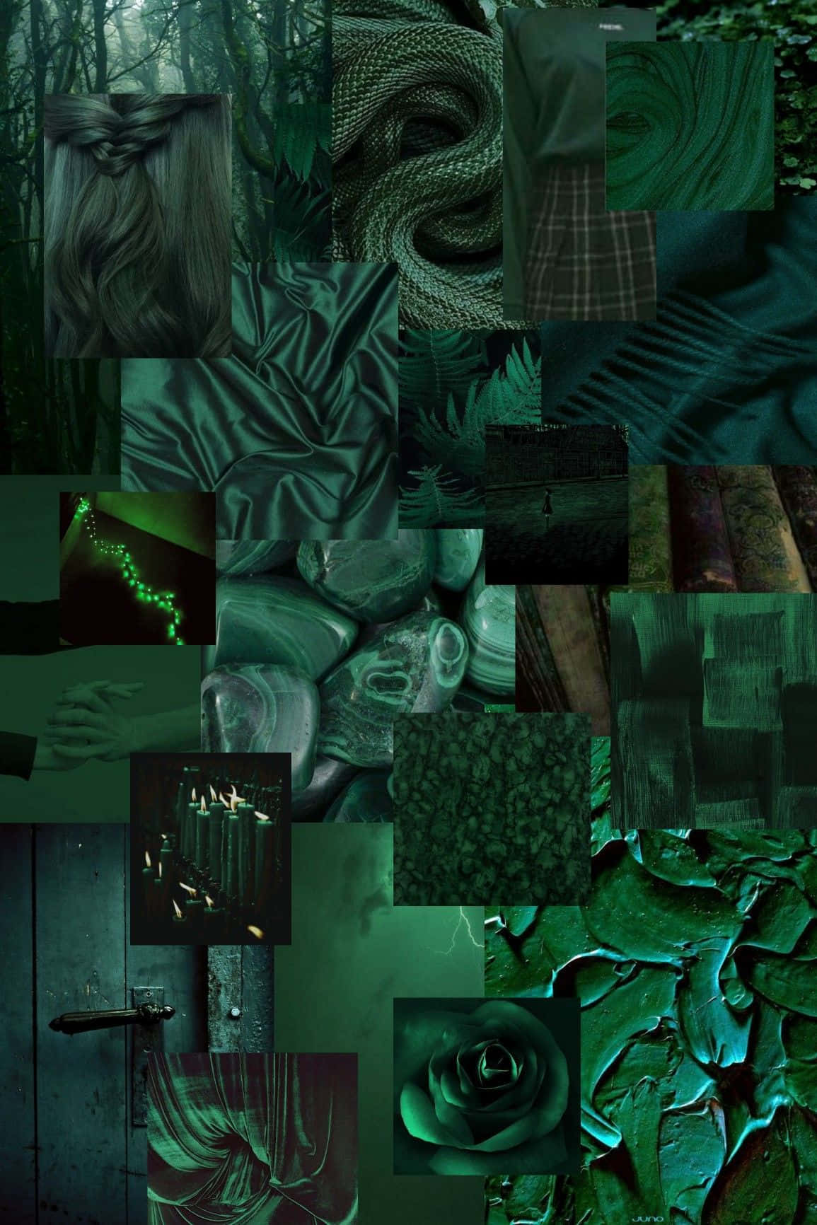 1155x1732 Download Enigmatic Emerald Collage Wallpaper