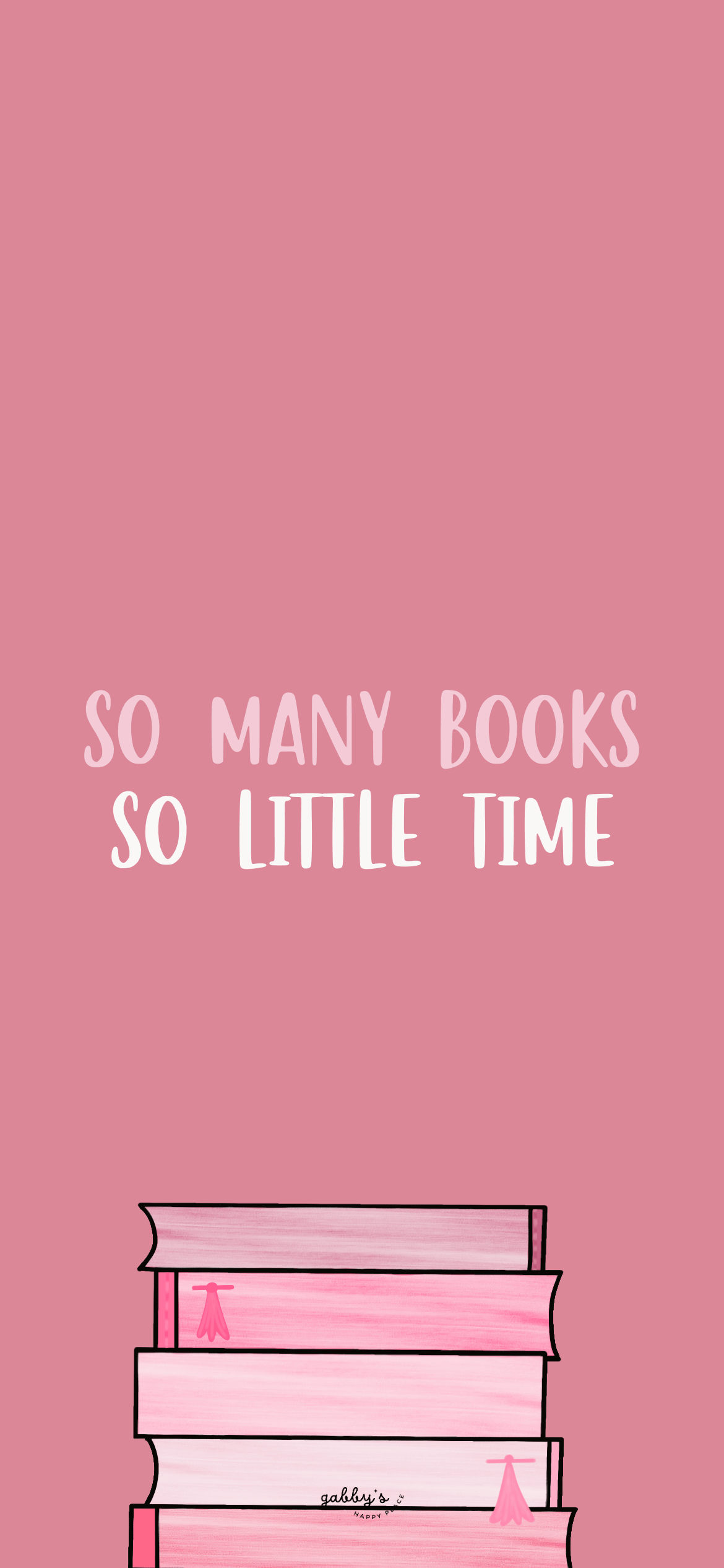 1170x2532 Bookish Wallpaper. Gabby's Happy Place