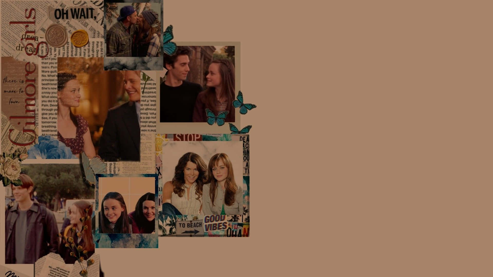 1920x1080 Download Gilmore Girls Collage Aesthetic Wallpaper
