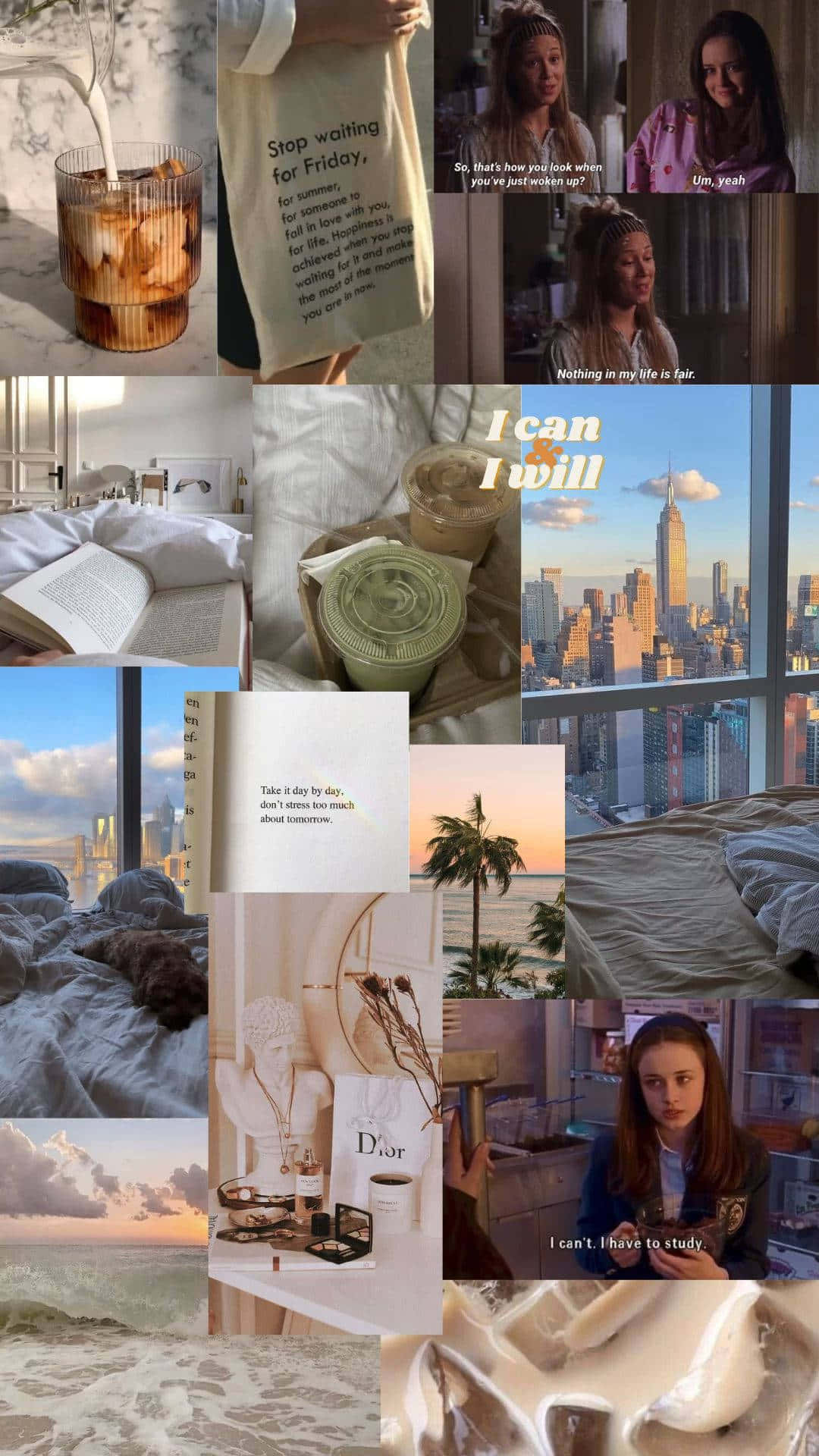 1080x1920 Download Gilmore Girls Inspired Moodboard Wallpaper