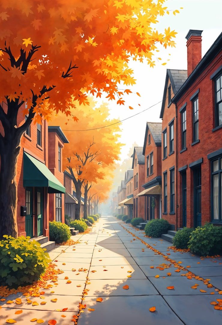 740x1082 Small town background Image