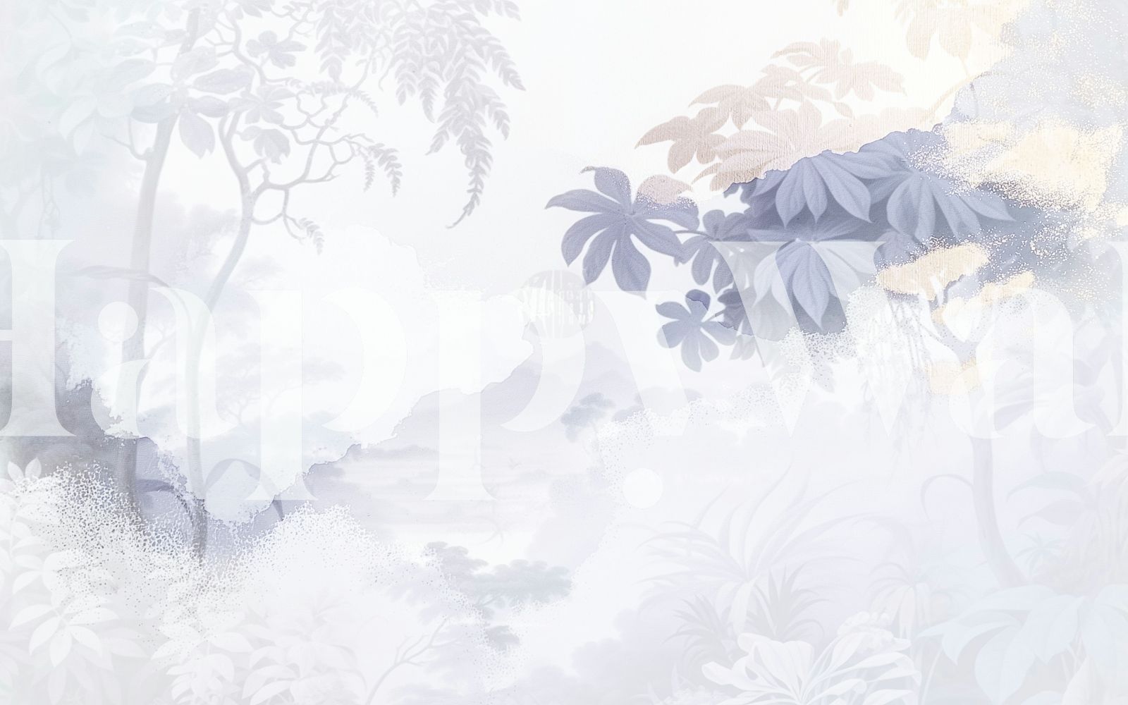 1600x1000 Misty Landscape Wall Mural Wallpaper