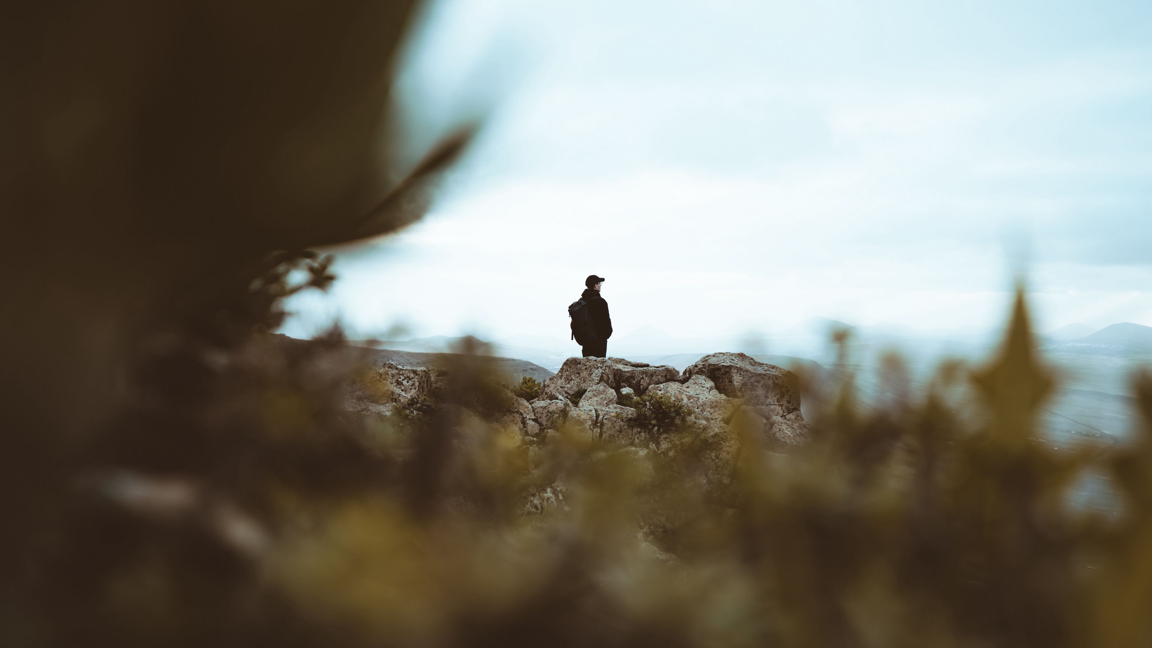 3840x2160 Download wallpaper 3840x2160 man, alone, sad, nature 4k uhd 16:9 HD background