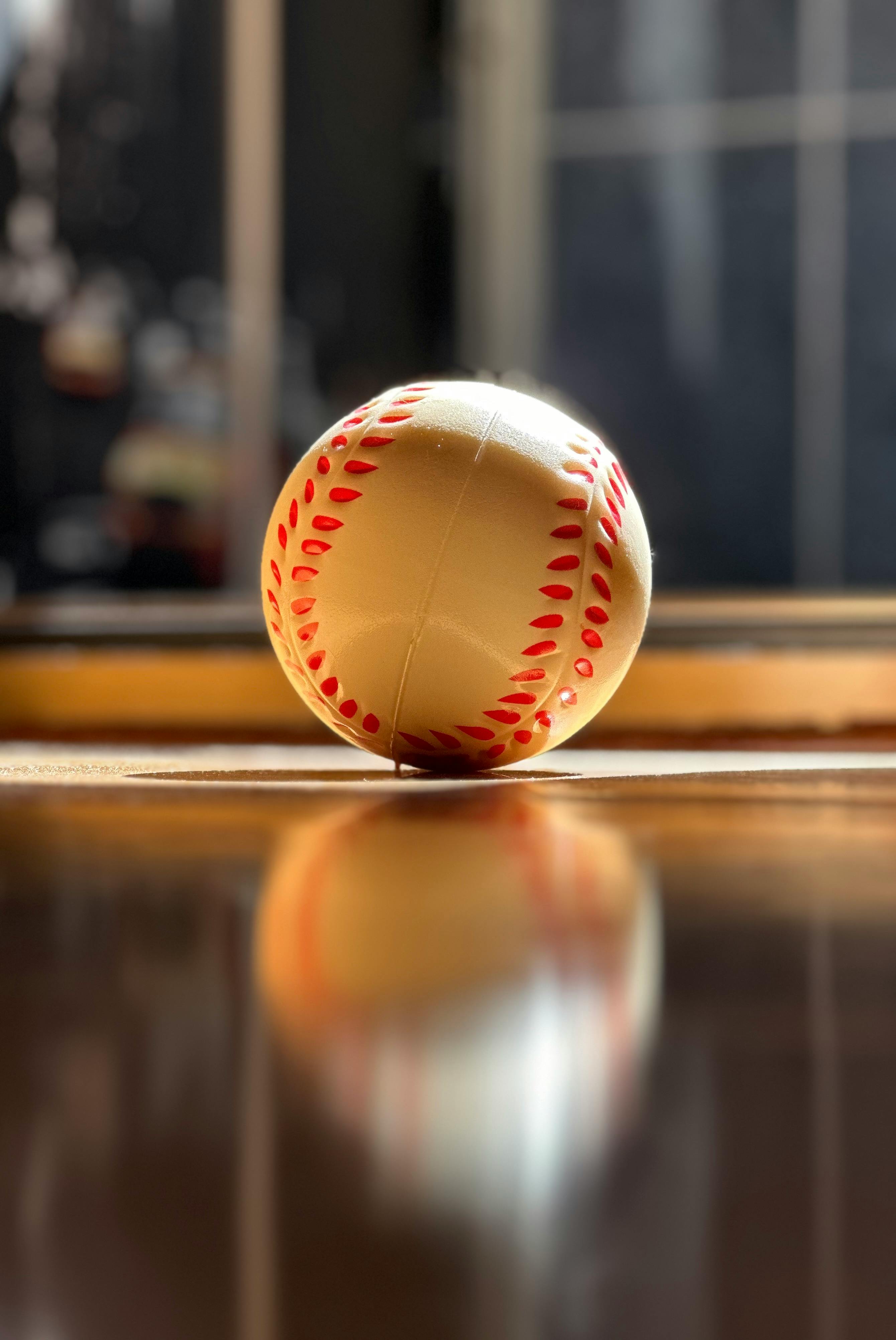 2680x4008 Close Up Of Baseball With Shadows On Wooden Floor · Free