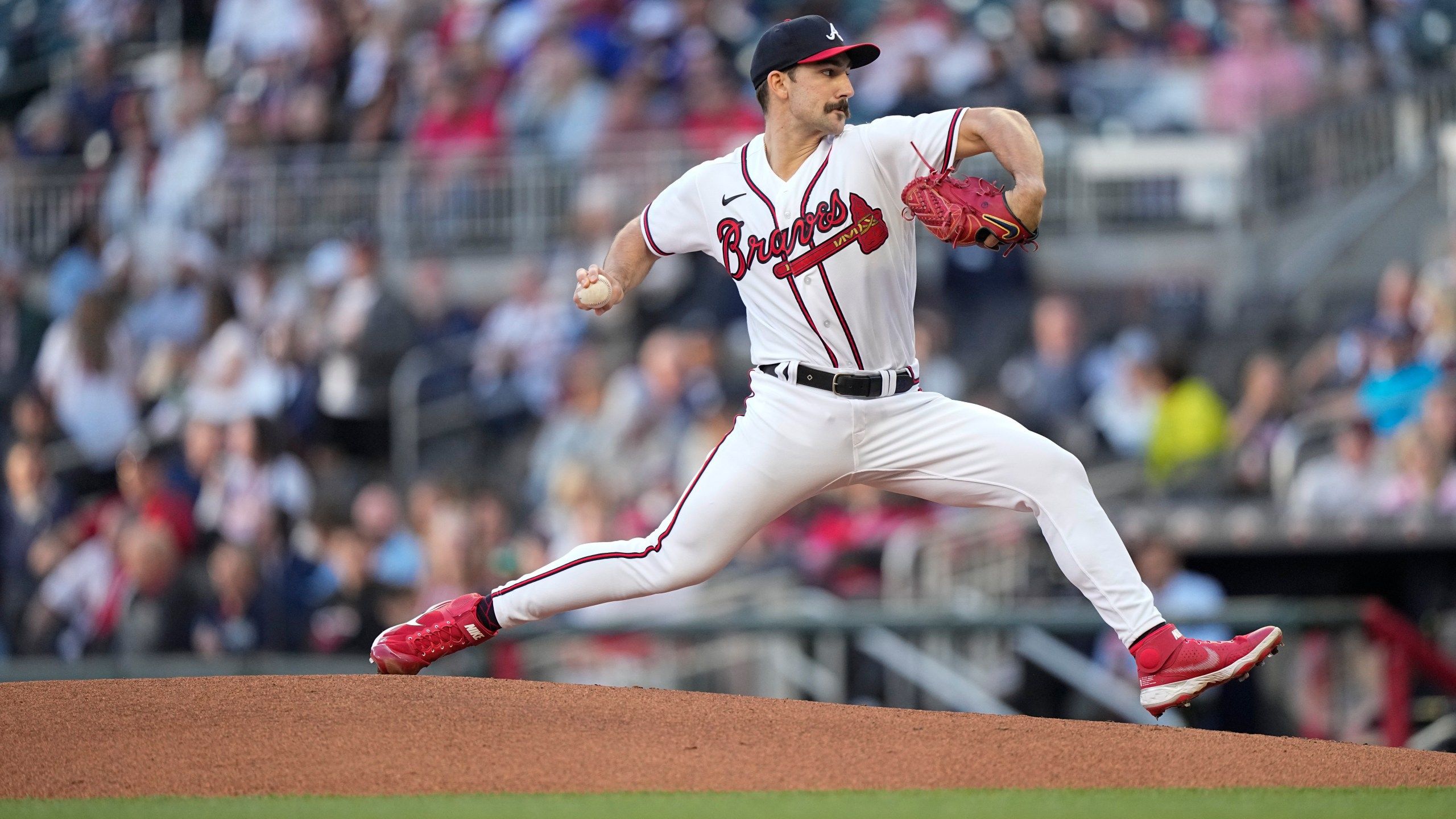 2560x1440 Strider Takes No Hitter Into 8th, Ks 13 As Braves Snap Skid