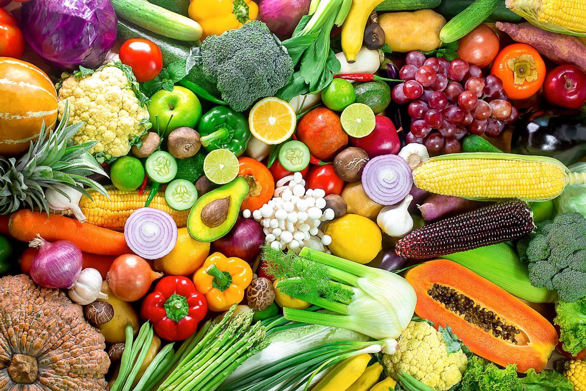 1200x800 Fresh Vegetables and Fruits Wallpaper for Wall®