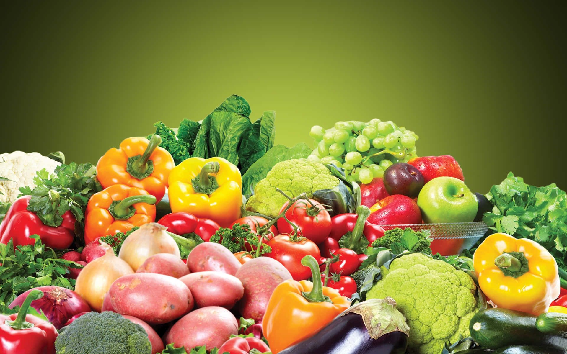 1920x1200 Download A Rich Assortment of Healthful Fruits and Vegetables