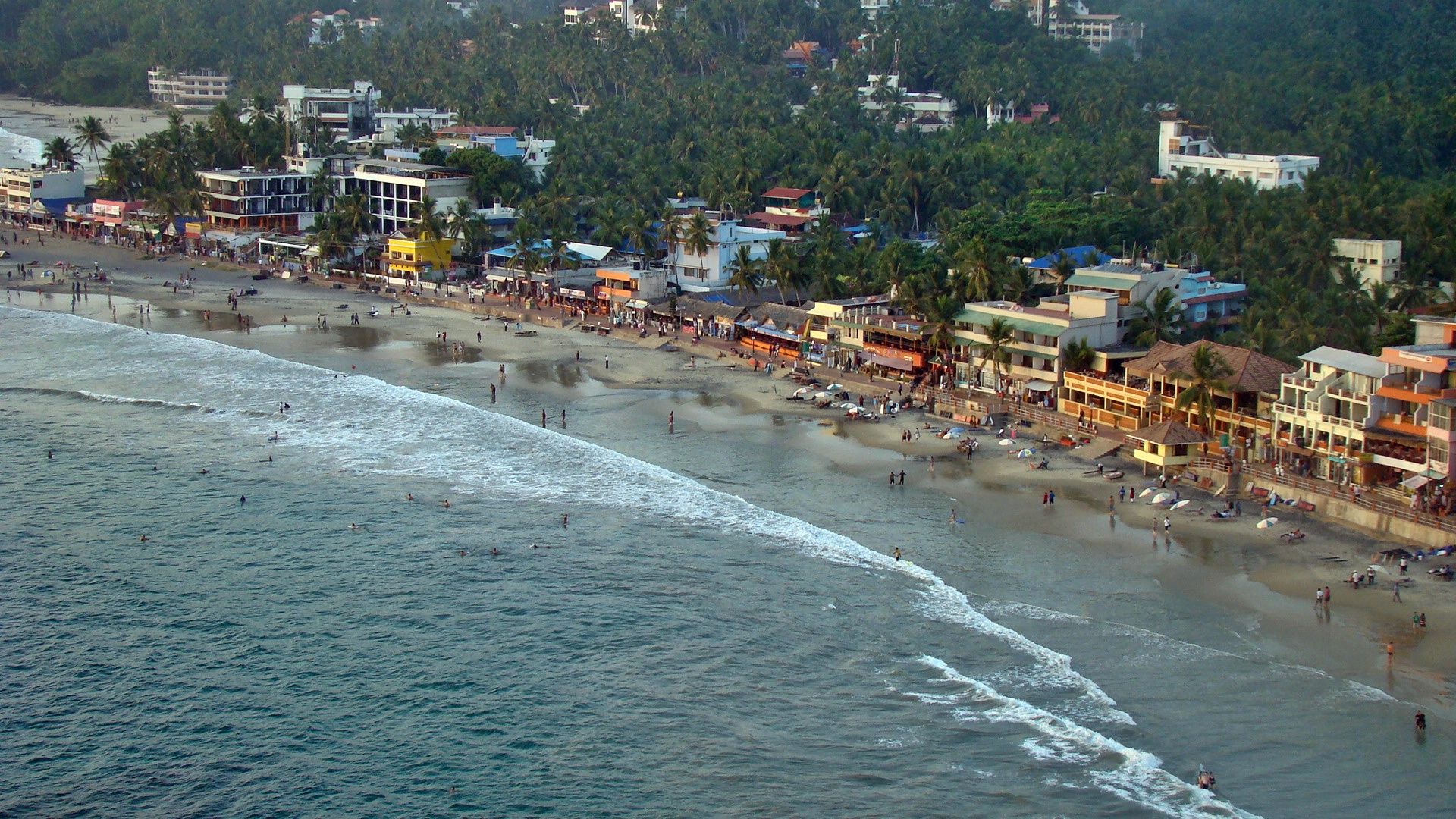 1920x1080 Kovalam Beach ( Light Hoiuse view)