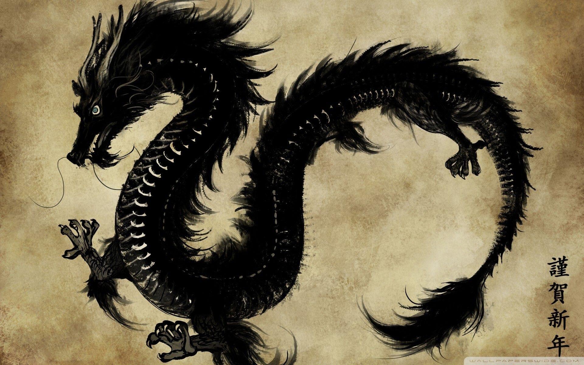1920x1200 Black Dragon Wallpaper