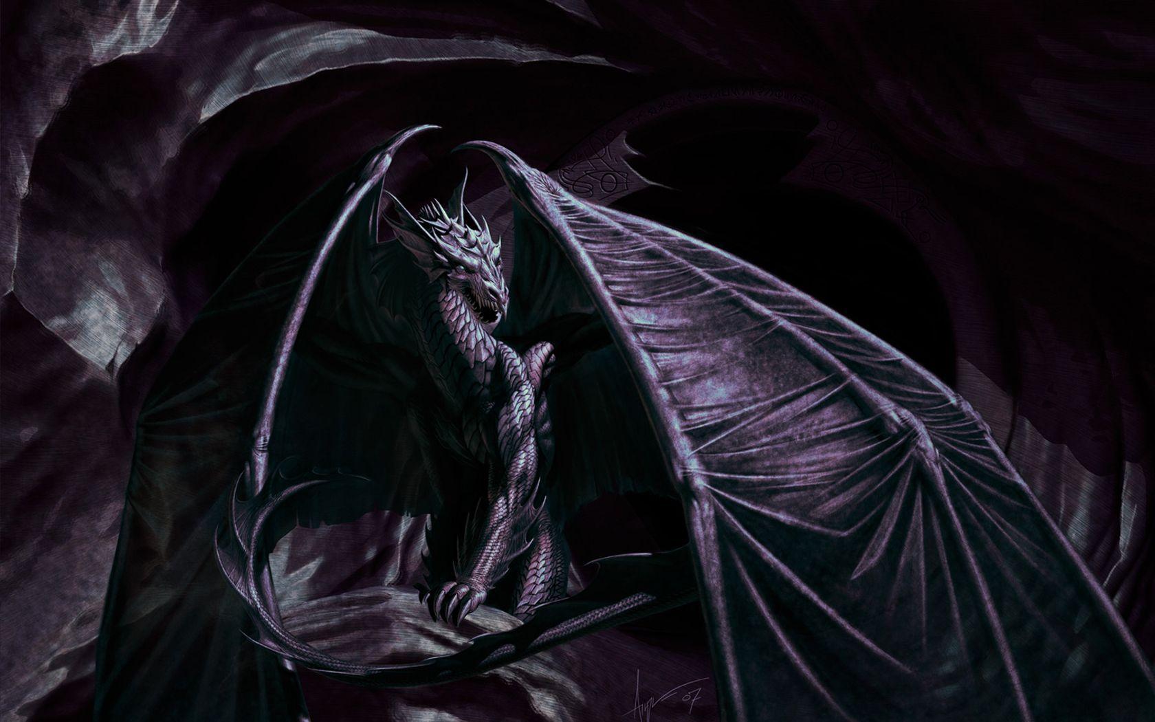 1680x1050 Awesome Dragon Background