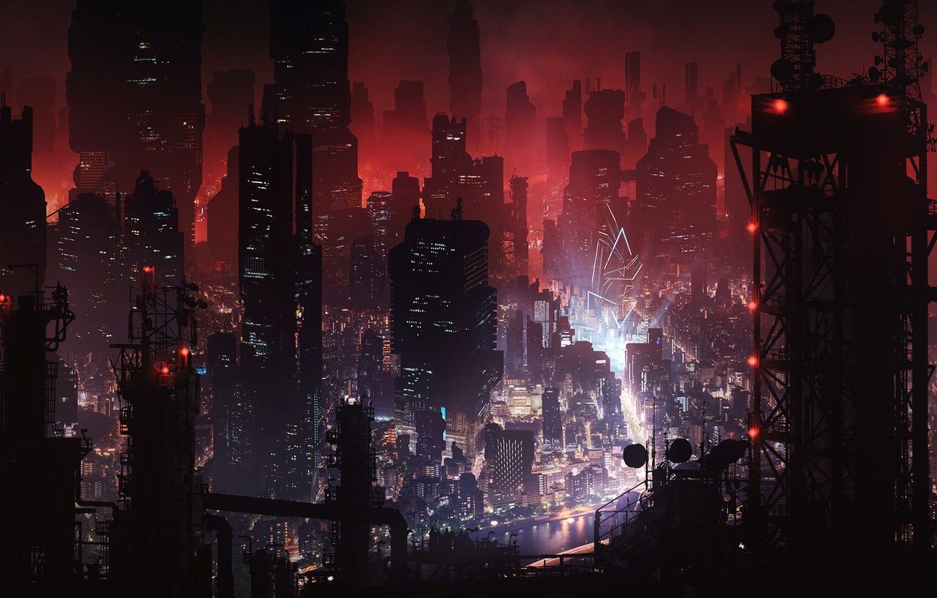 1332x850 Dystopian City Wallpaper