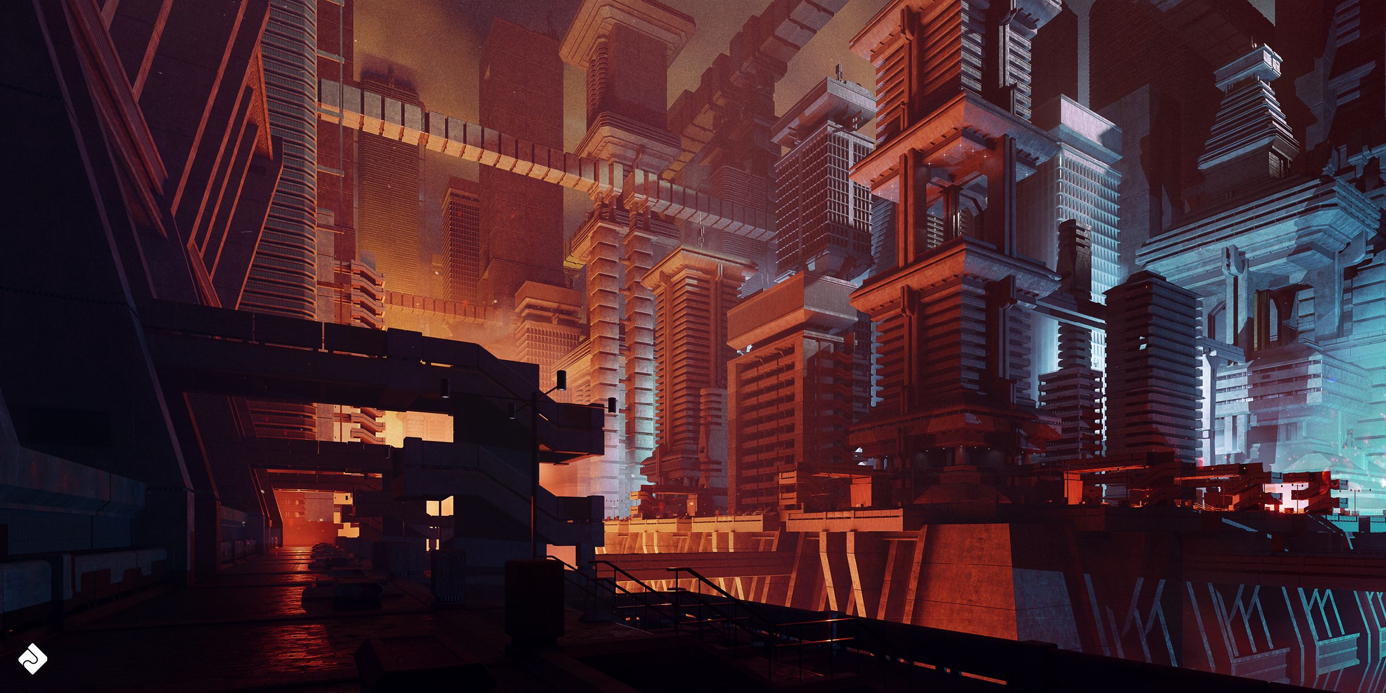 2700x1350 Brutalist Dystopia Buildings, Structures & Modular Environment Assets 3D Kitbash Pack (formerly Blender Market)