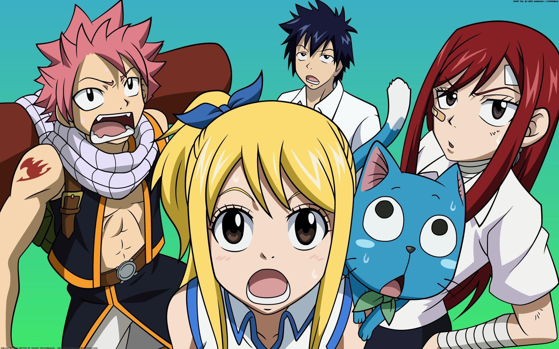 Fairy tail anime series group girls boys wallpaper, 1920x1080, 737729