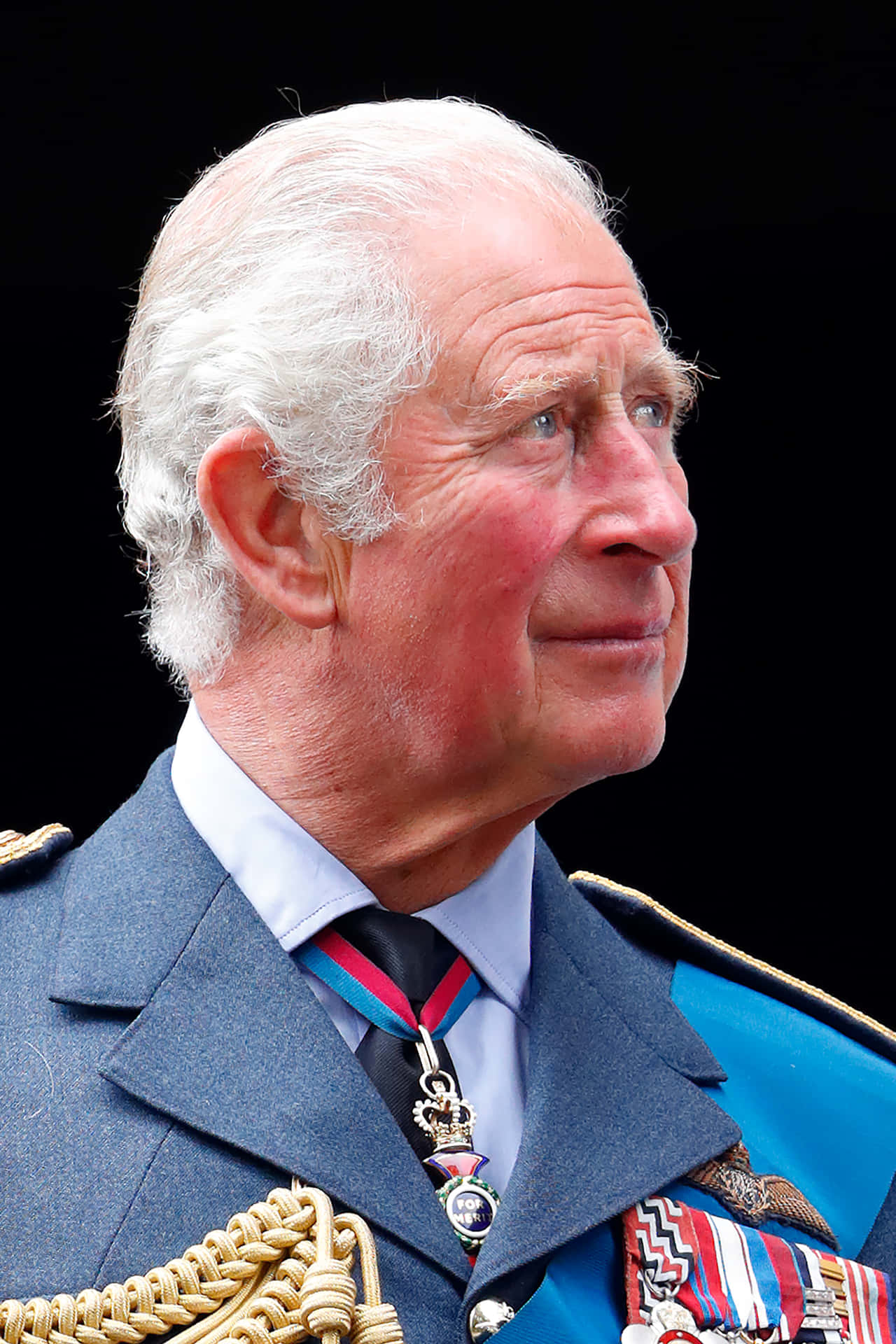 1280x1920 Download Regal Profile View of King Charles III Wallpaper