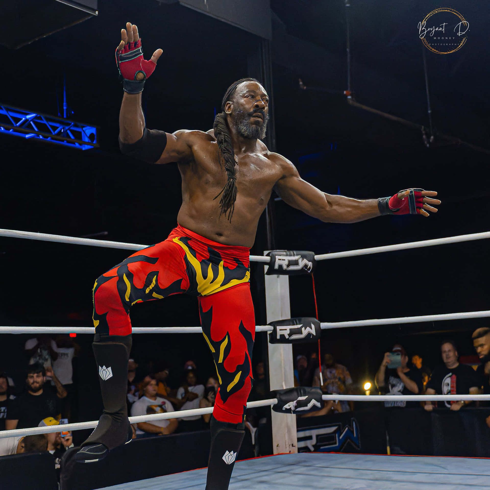1920x1920 Download American Professional Wrestler Booker T In The WWE Ring Wallpaper