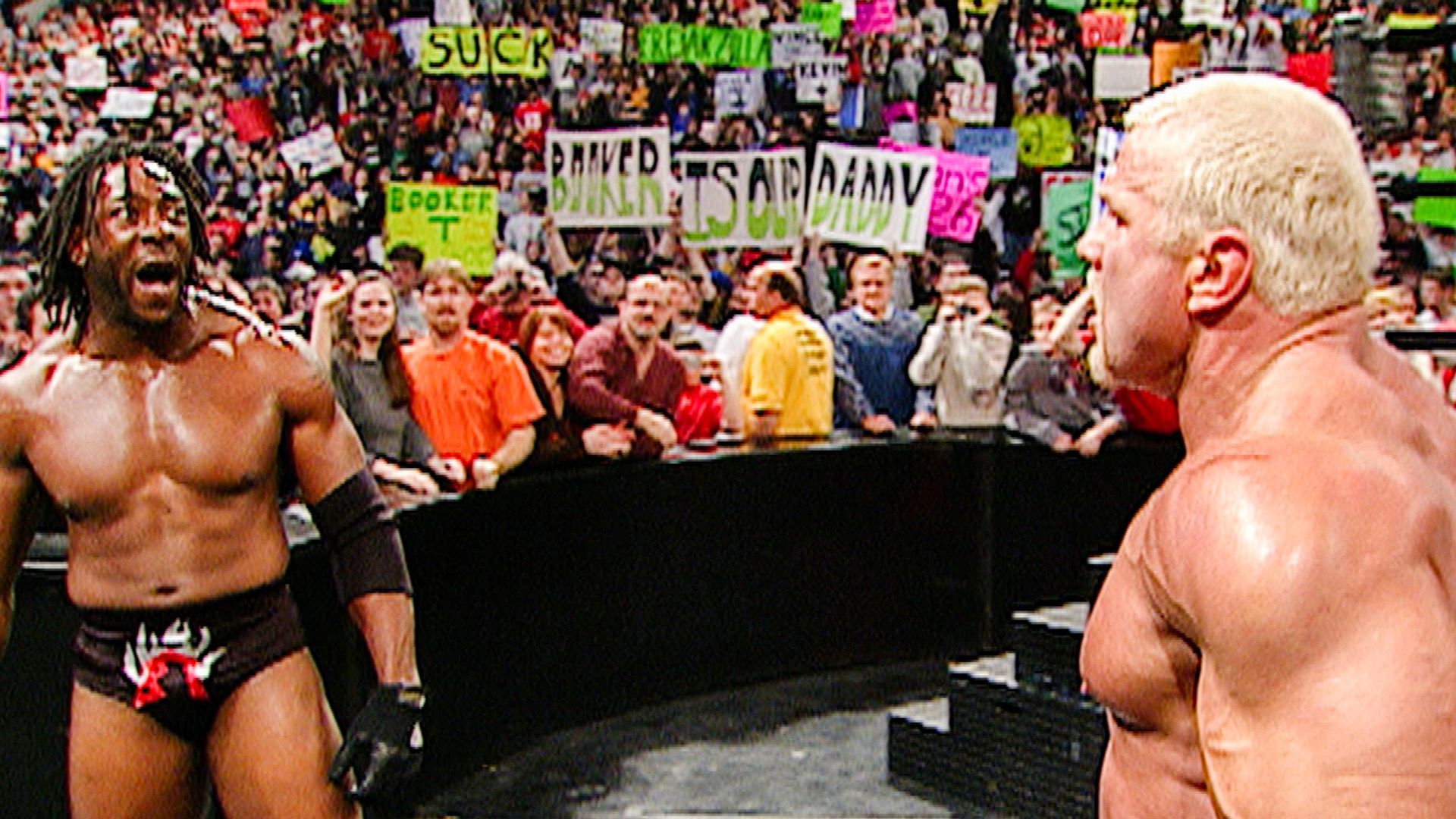 1920x1080 FULL MATCH: Scott Steiner & Booker T vs. Triple H & Batista: Raw, Feb. 2003