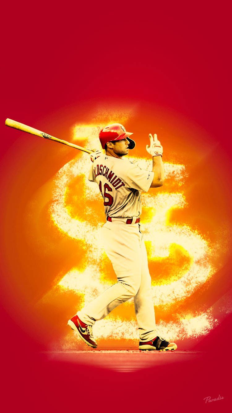 750x1334 Download Red And Orange Paul Goldschmidt Wallpaper