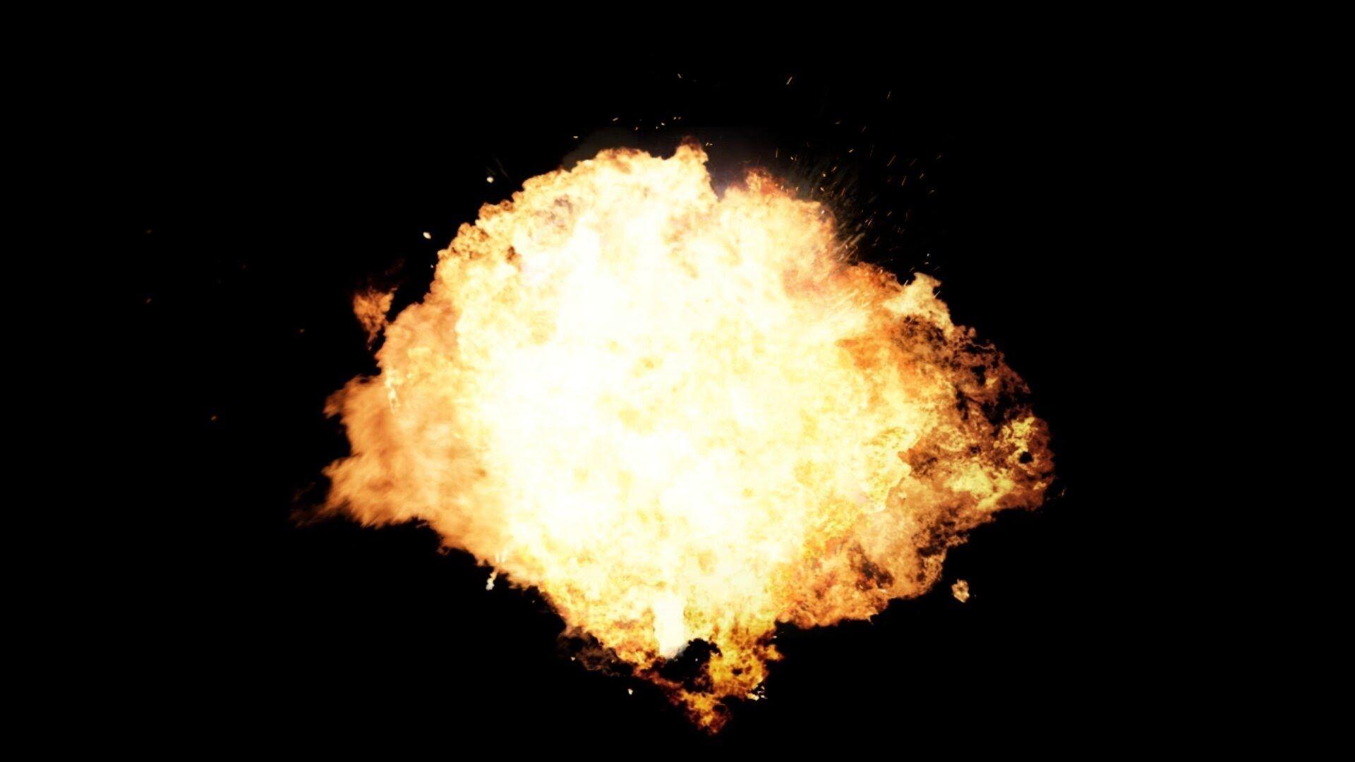 1920x1080 Free download big fire explosion black and green background green