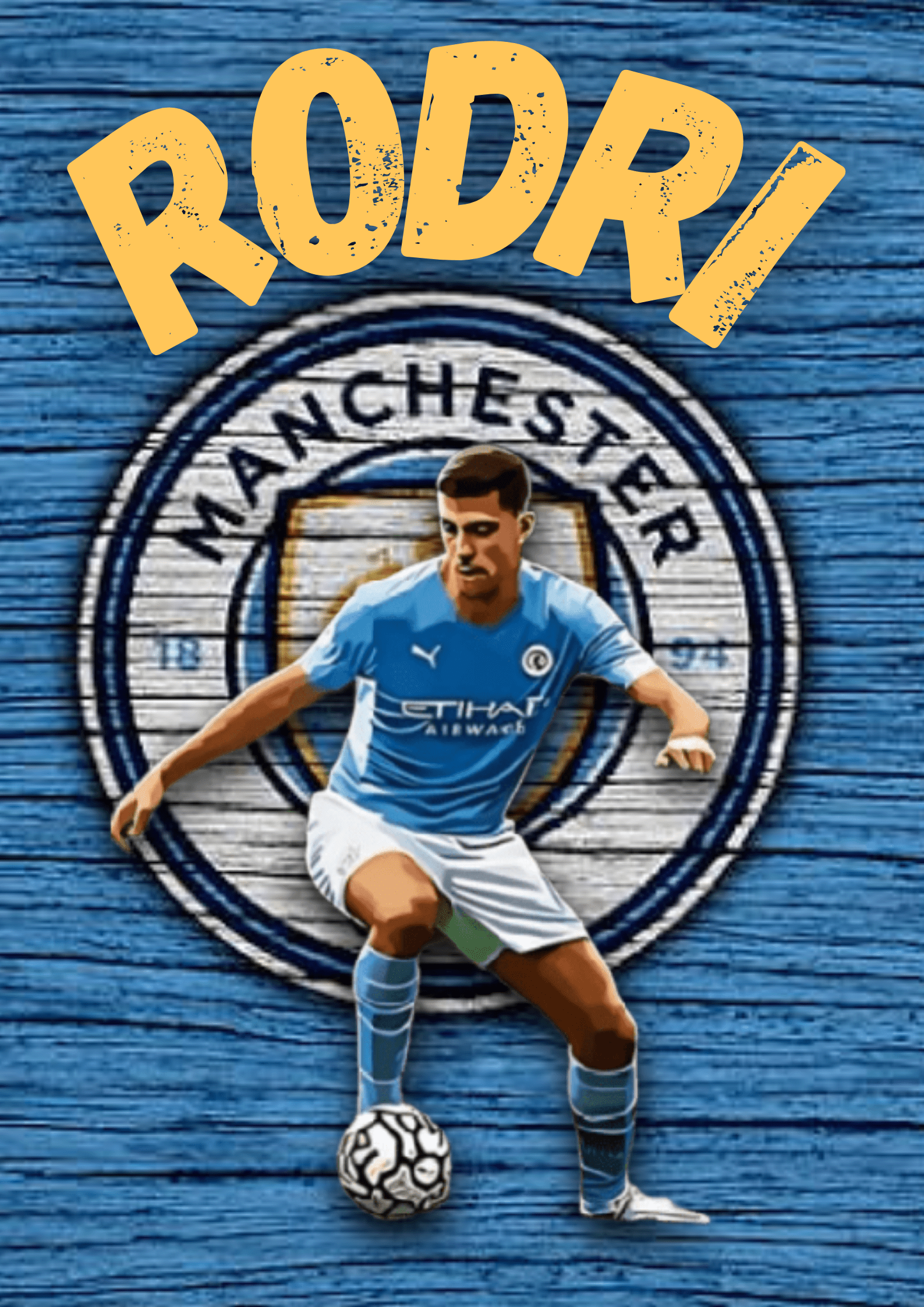 1587x2245 Made this Rodri poster, I'm new to digital art so please take it easy