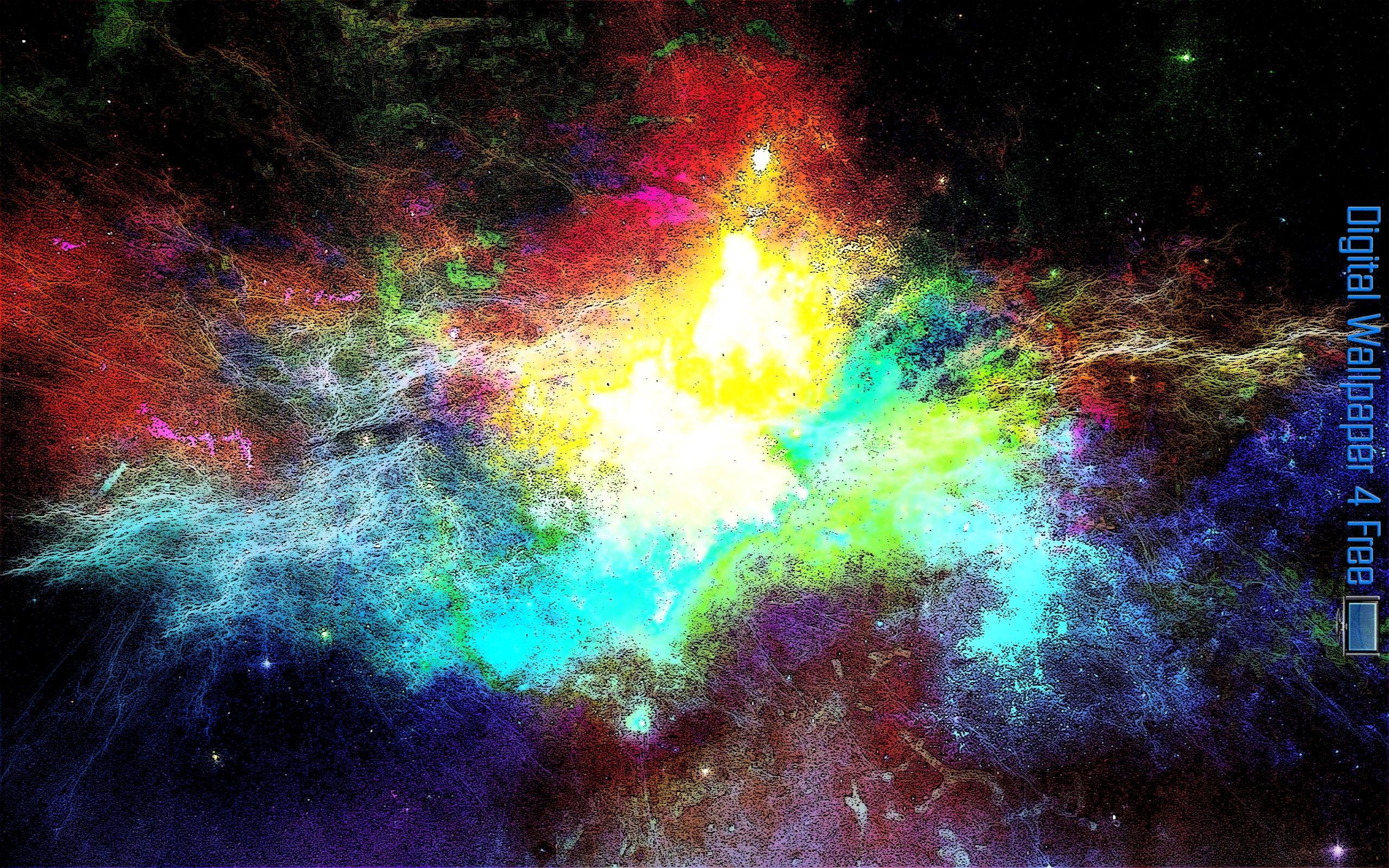 Цветной космос. Космос. Разноцветная Вселенная. Радуга с космоса. Космический цвет.