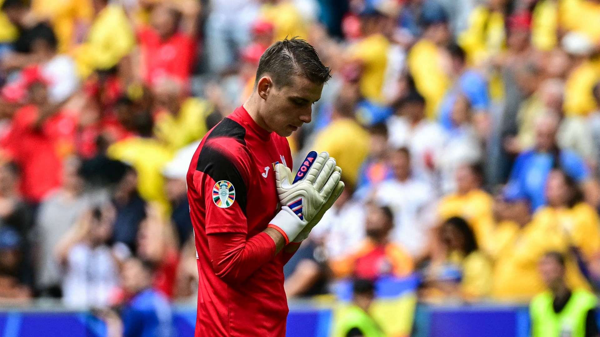 1920x1080 All I can say is sorry' Madrid and Ukraine goalkeeper Andriy Lunin offers heartfelt apology after his errors lead to Romania thumping at Euro 2024. Goal.com US