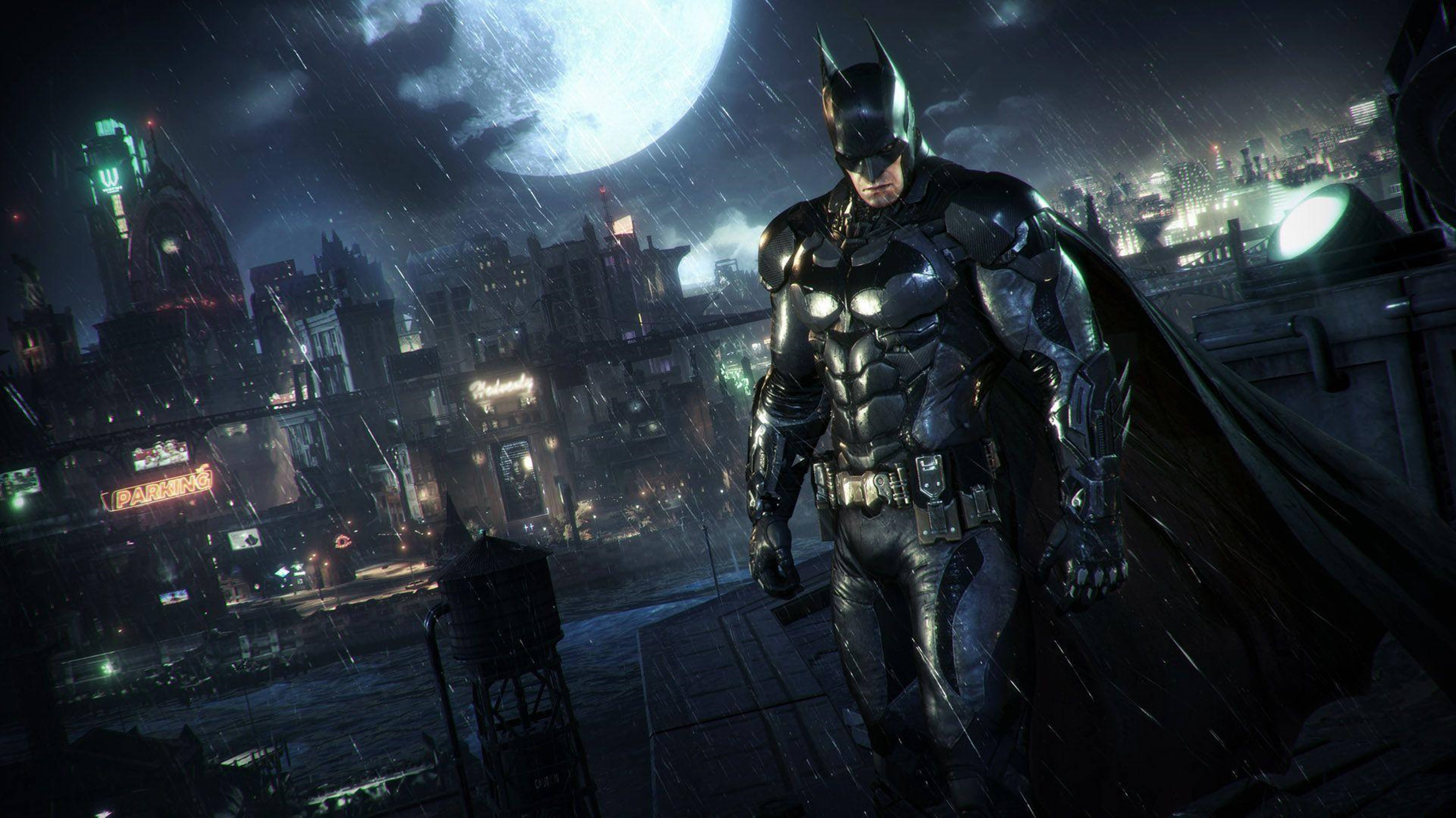 5250x2953 Download Batman In The Rain Arkham City 4K Wallpaper