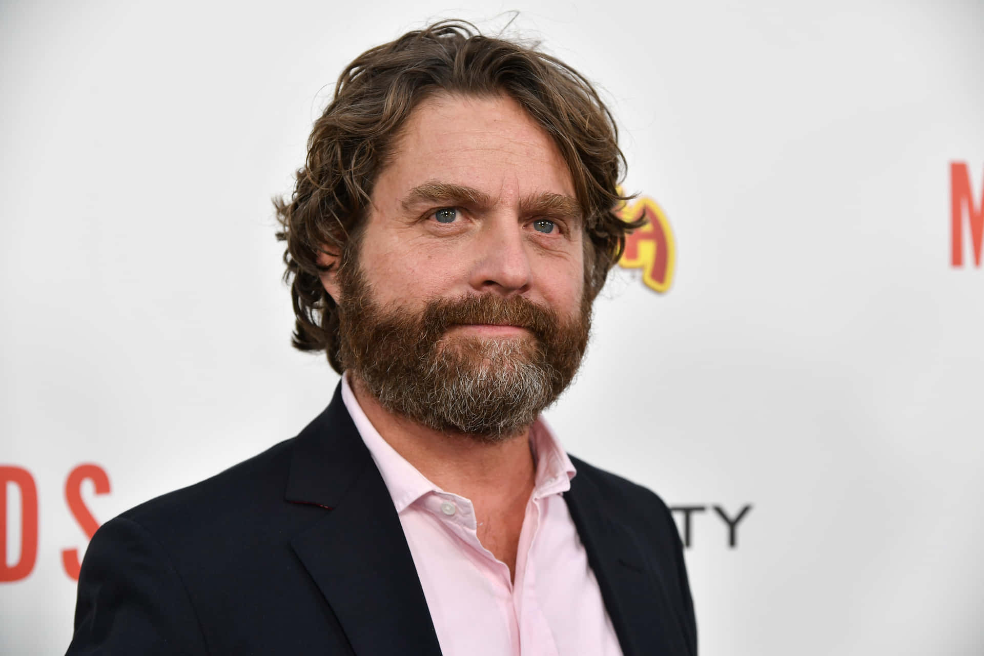 1920x1280 Download Actor Zach Galifianakis smiling on the red carpet Wallpaper