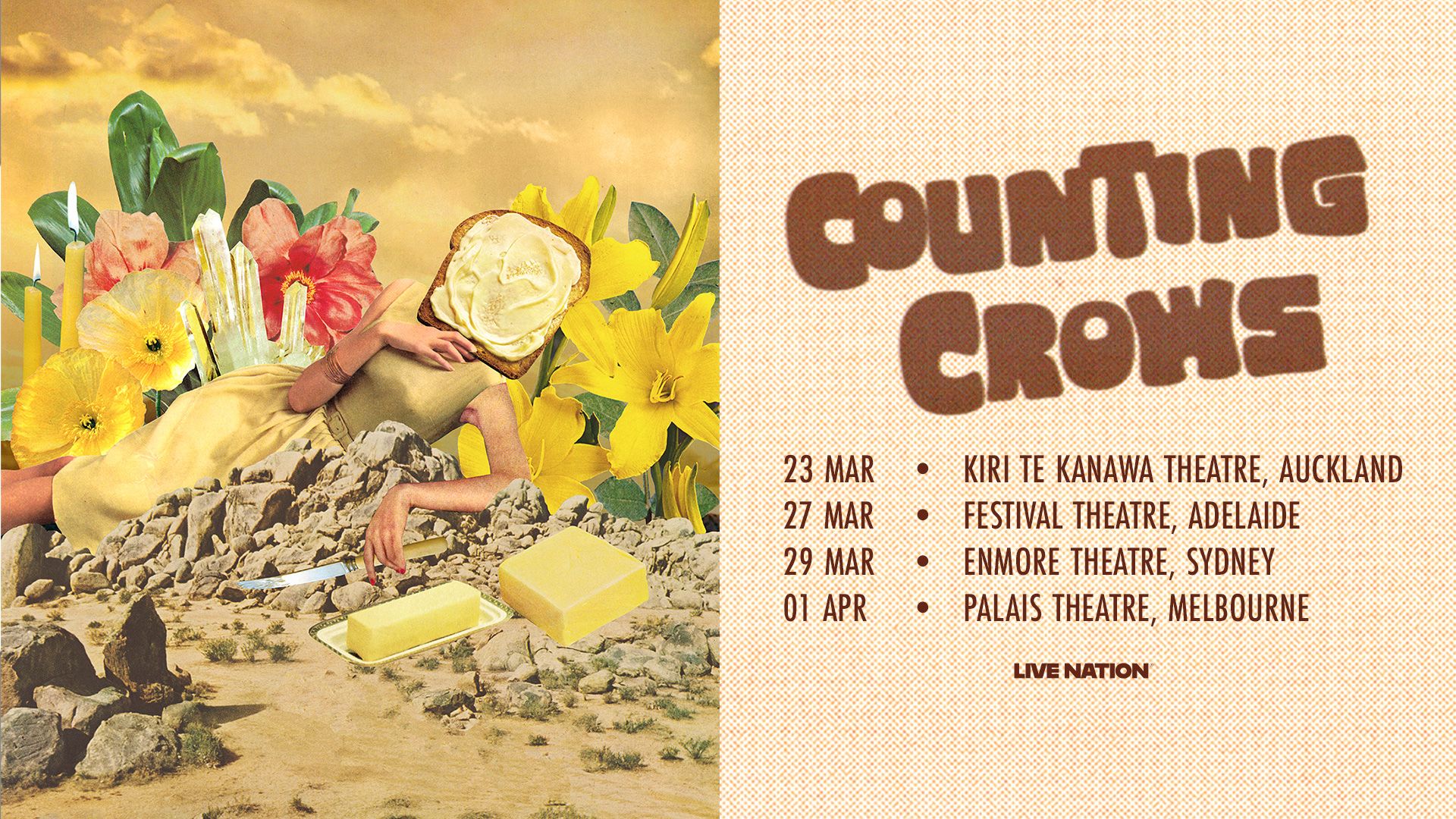 1920x1080 Counting Crows announce The Complete Sweets! Tour New Zealand 2026