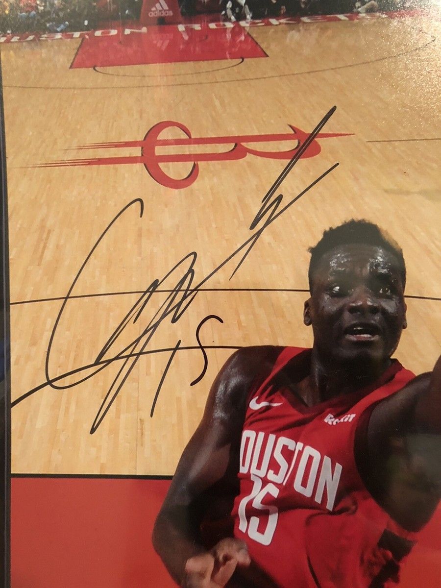 900x1200 CLINT CAPELA Signed 16x20 Photo TRISTAR COA Houston Rockets Atlanta Hawks Auto