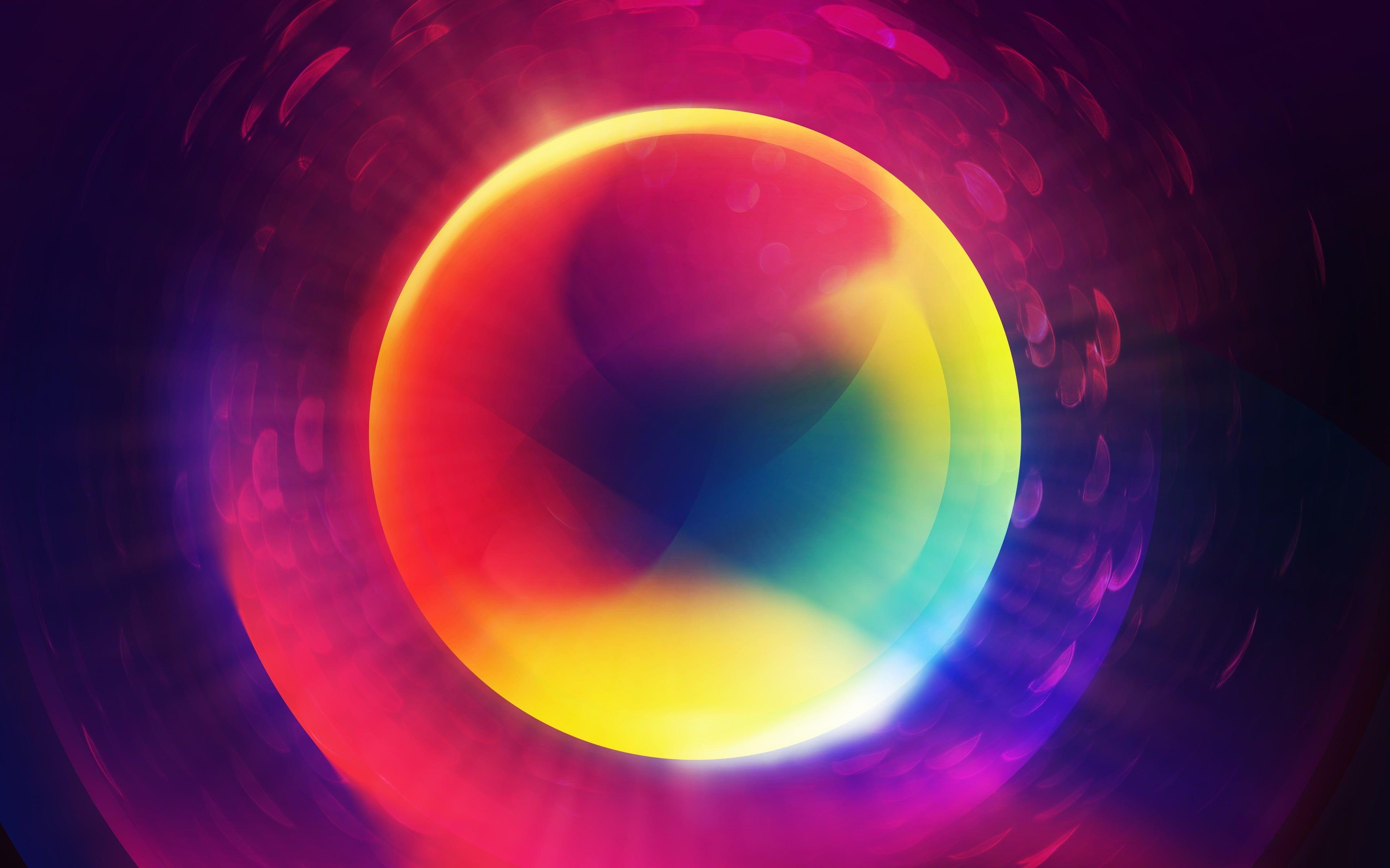 3840x2400 Rainbow color sphere HD wallpaper