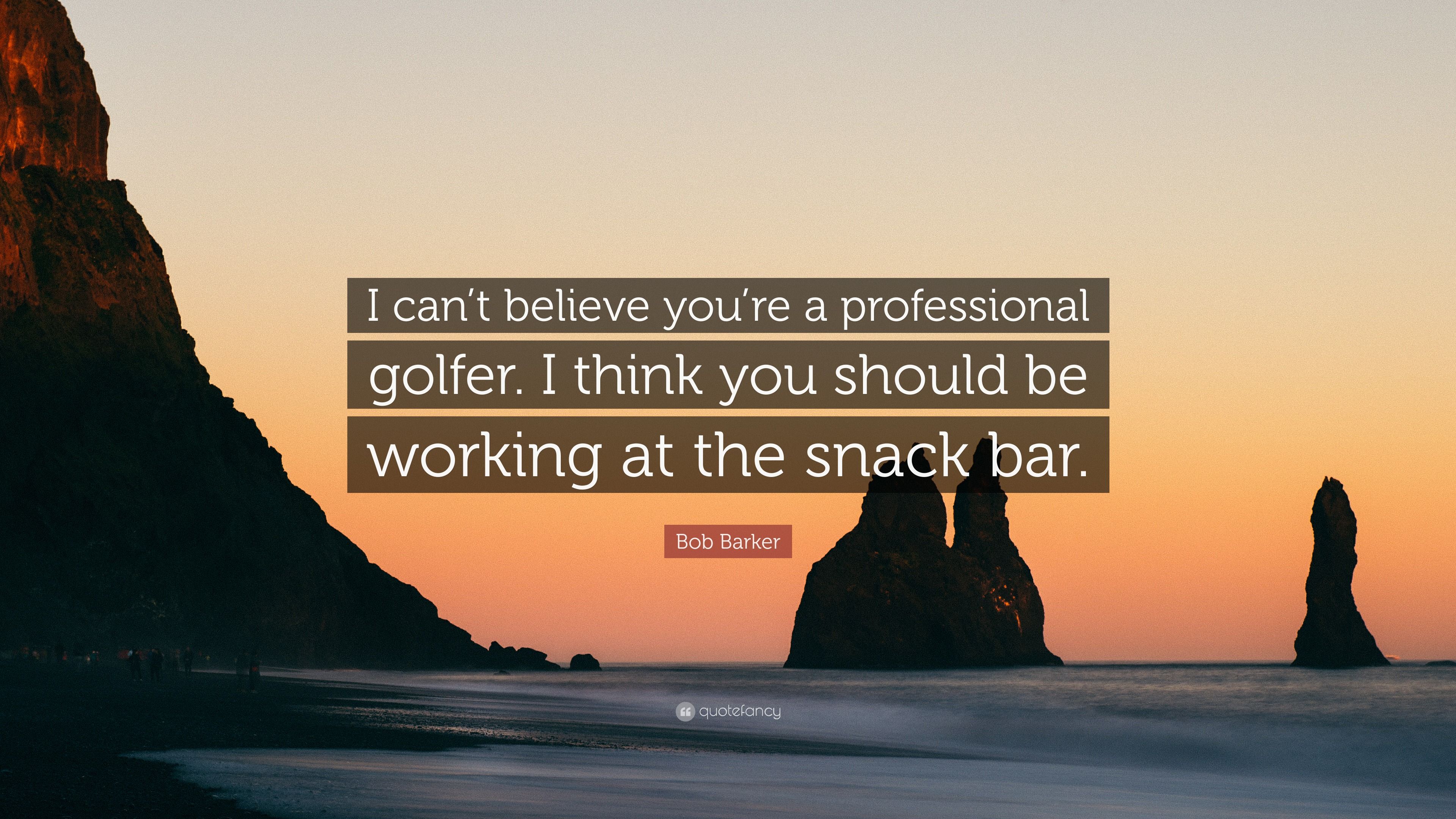 3840x2160 Bob Barker Quote: “I can't believe you're a professional golfer. I think you should