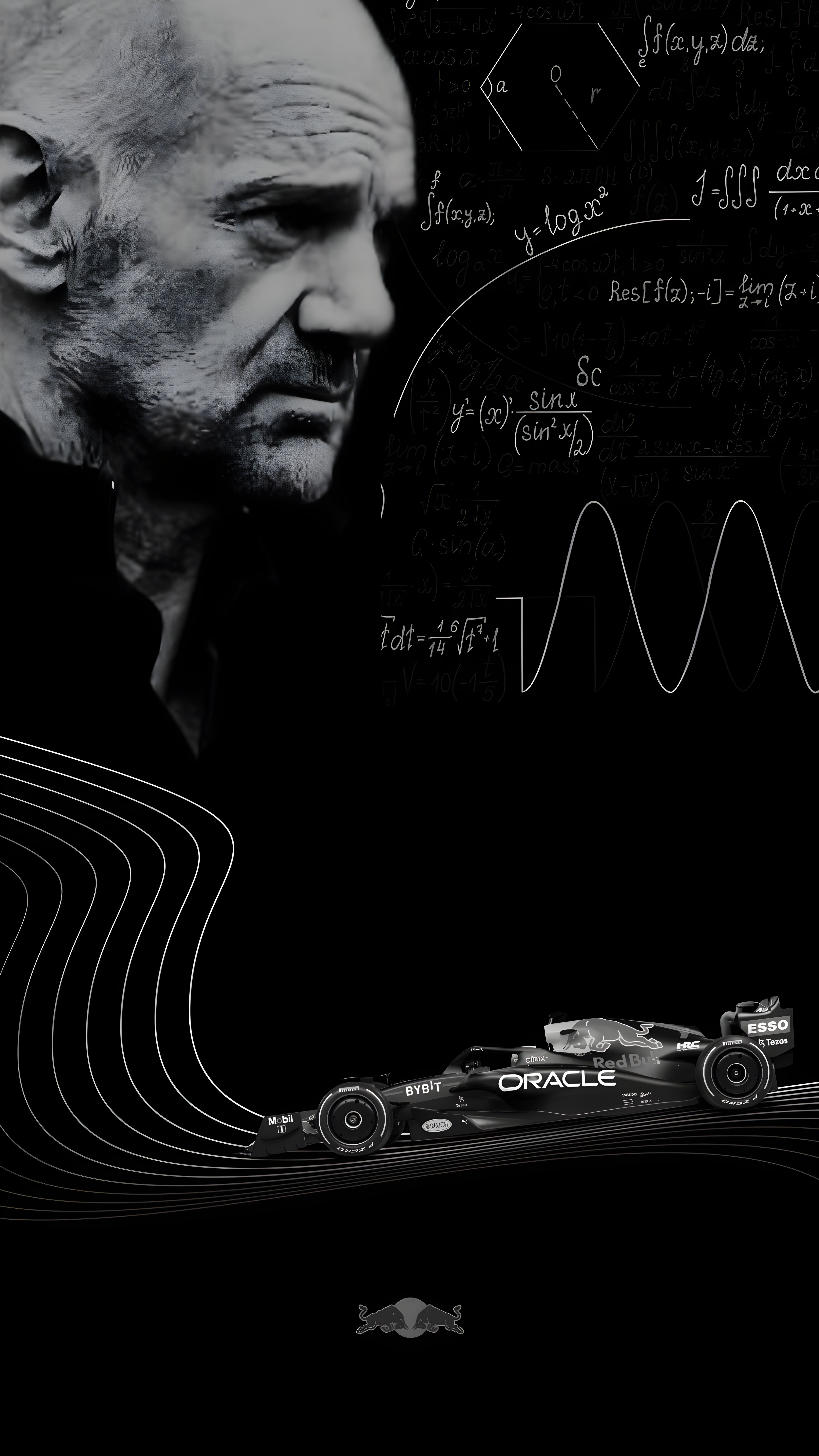 4320x7680 Adrian Newey, RB18 wallpaper. The brain behind Red Bull aerodynamics