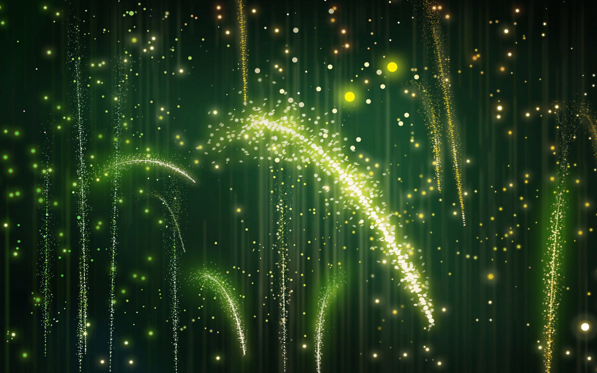 1920x1200 Abstract Green Sparkle: A Stunning HD Wallpaper