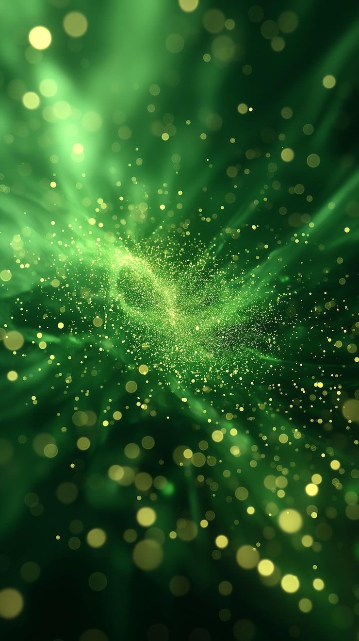 740x1320 Green sparkle background Image