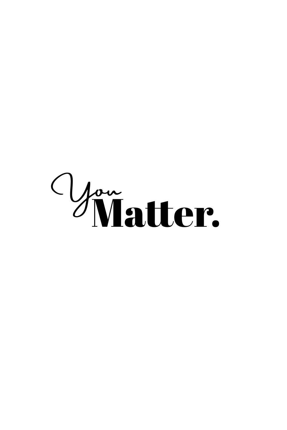 1000x1500 Download You Matter Typography Plain White Wallpaper