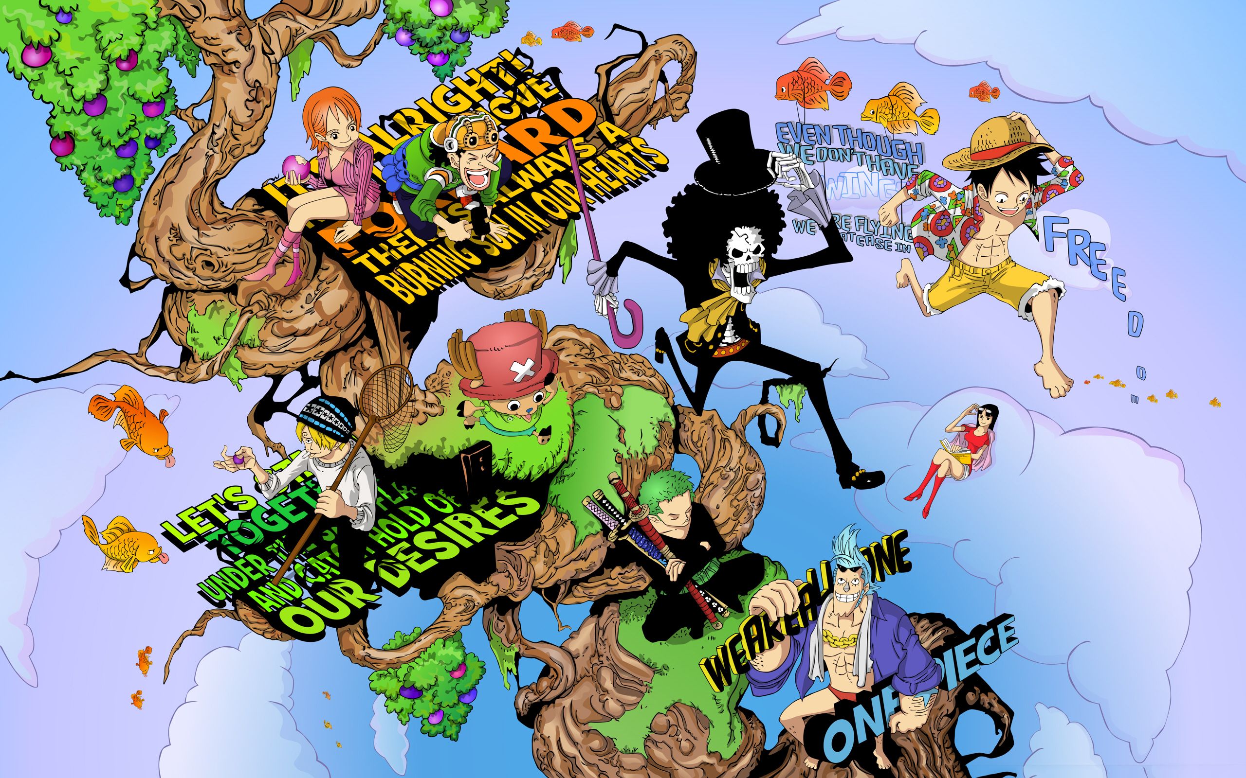 2560x1600 One Piece Crew Colorful Adventure